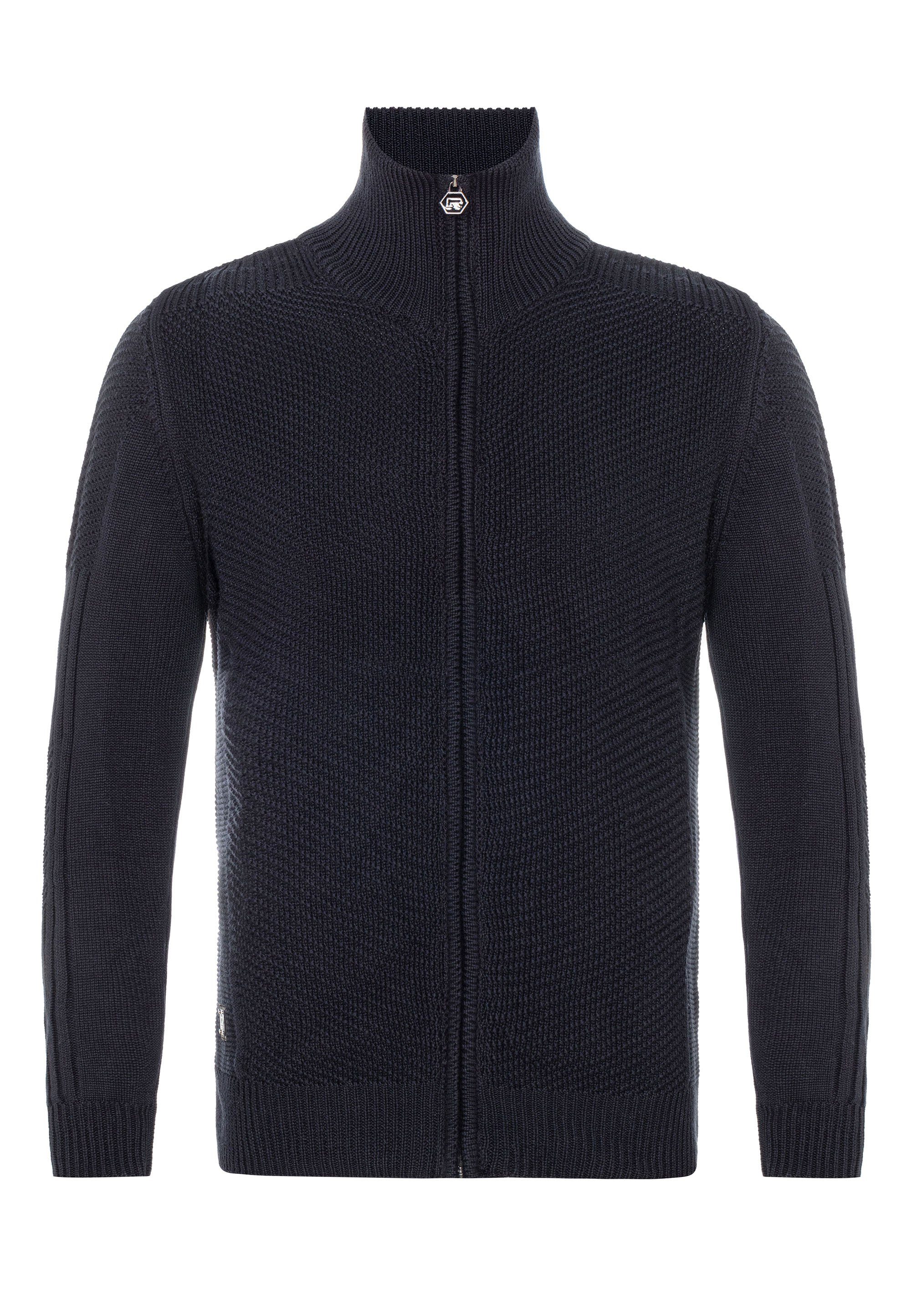 RedBridge Strickjacke Grays mit aufwendigen Strickmuster