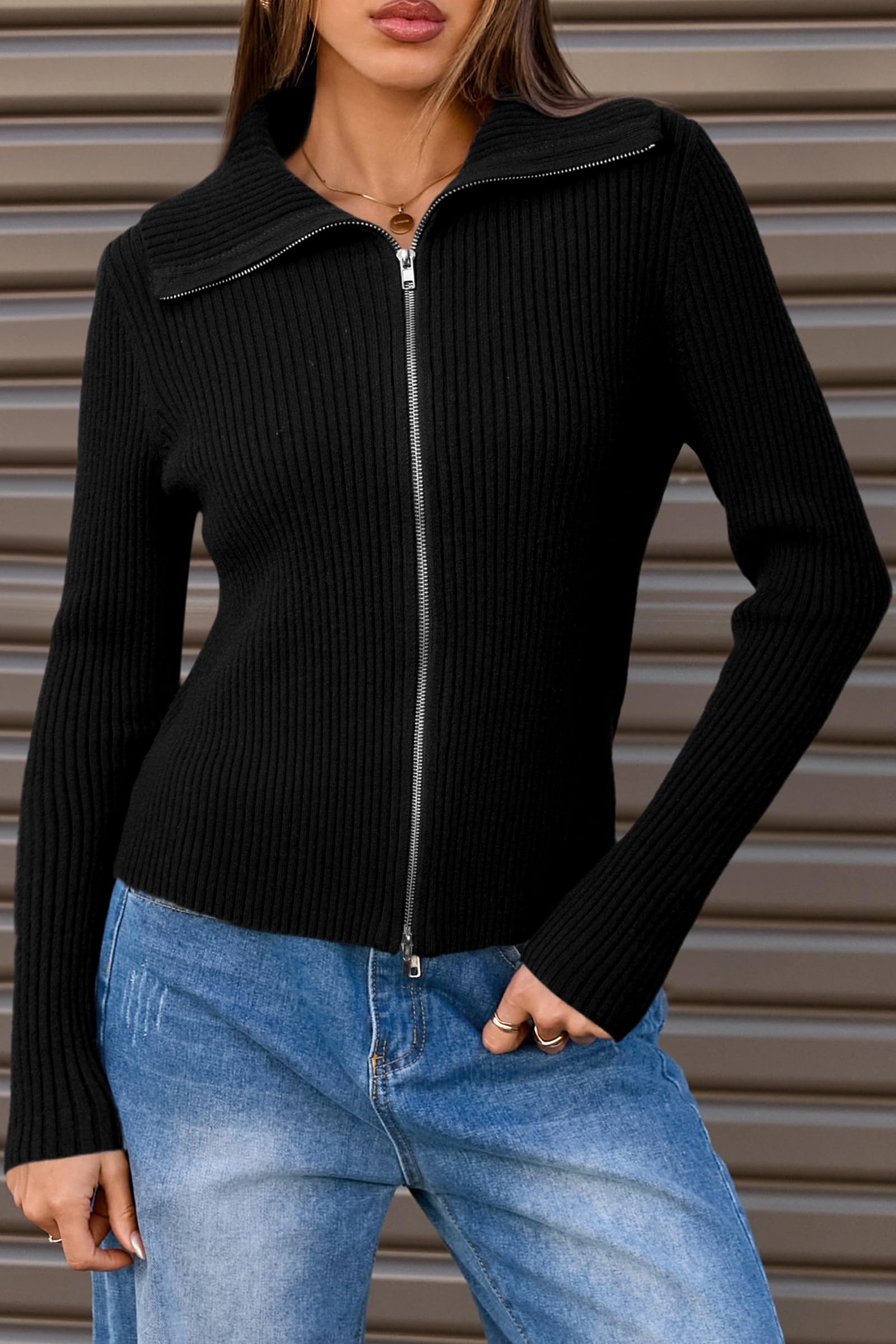 Arach&Cloz Wollpullover Damen Wollmischung Strickpullover Longpullover Herb günstig online kaufen
