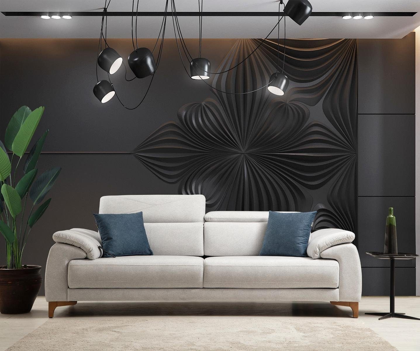 JVmoebel Teile, 1 Polstersofa Wohnzimmer Design Modern in Möbel Neu, Made 3-Sitzer Sofa Luxus Europa Grau