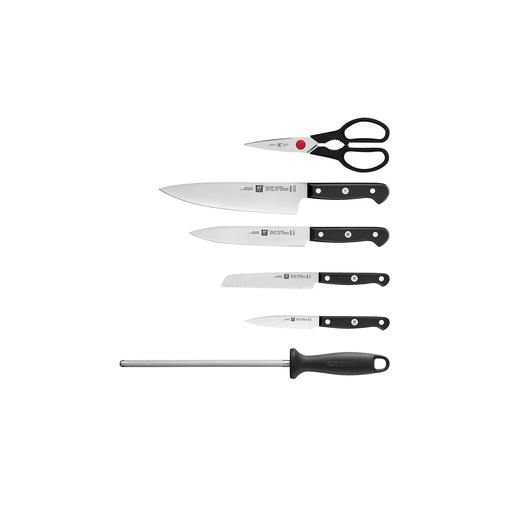 7-tlg Messerblockset Messerblock Natur Griff Zwilling (7tlg) Ergonomischer Bambus Gourmet ZWILLING