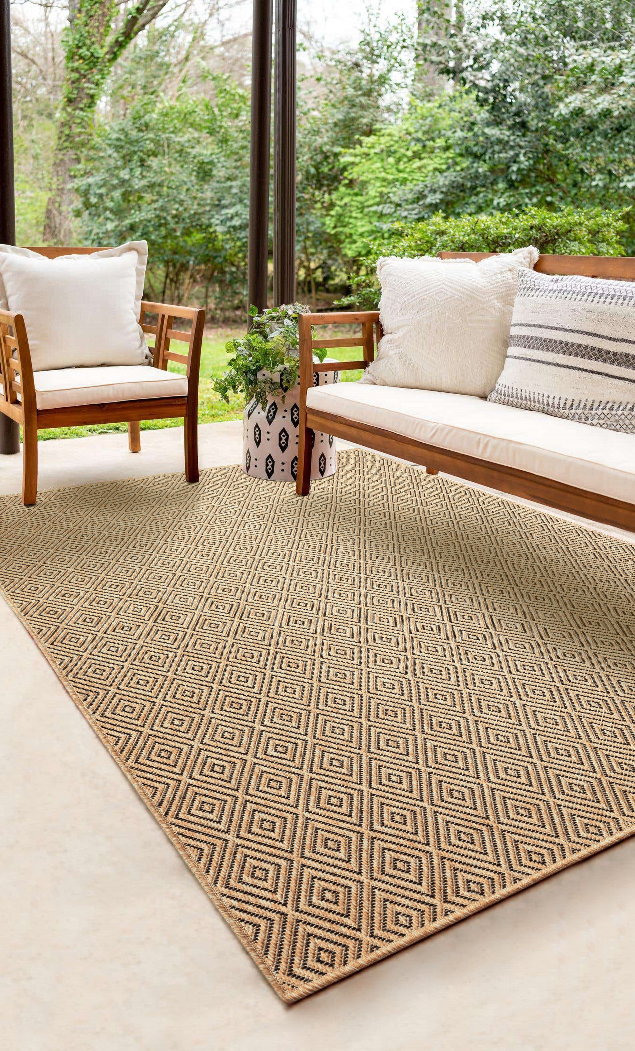 Teppich the carpet Kansas - Balkon und Garten, the carpet, Jute, Outdoor In- Outdoor, robuster Indoor, Teppich, Terrasse