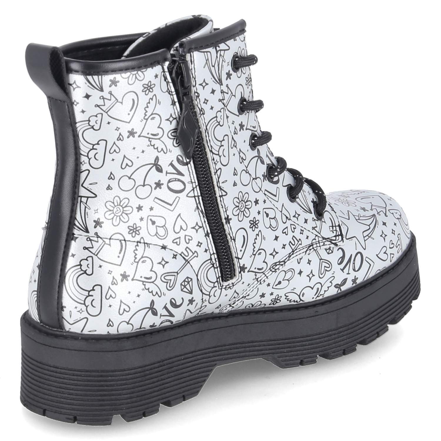 Skechers Skechers Schnürboots 303408L SLBK Mädchen Synthetik silver Winterstiefel – Bild 4 von 5