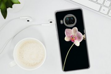 MuchoWow Handyhülle Orchidee - Blumen - Schwarz - Rosa - Knöpfe, Phone Case, Handyhülle Xiaomi Mi 10T Lite, Silikon, Schutzhülle