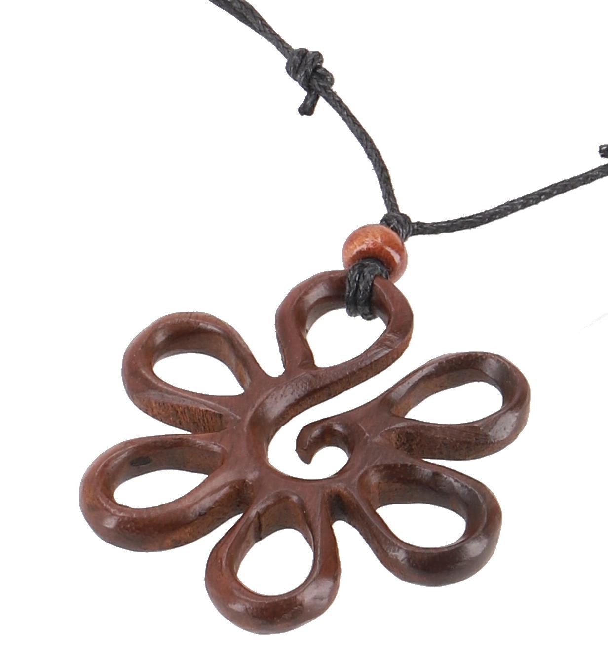 Guru-Shop Perlenkette Ethno Holzschmuck, Halskette, Surferkette -..
