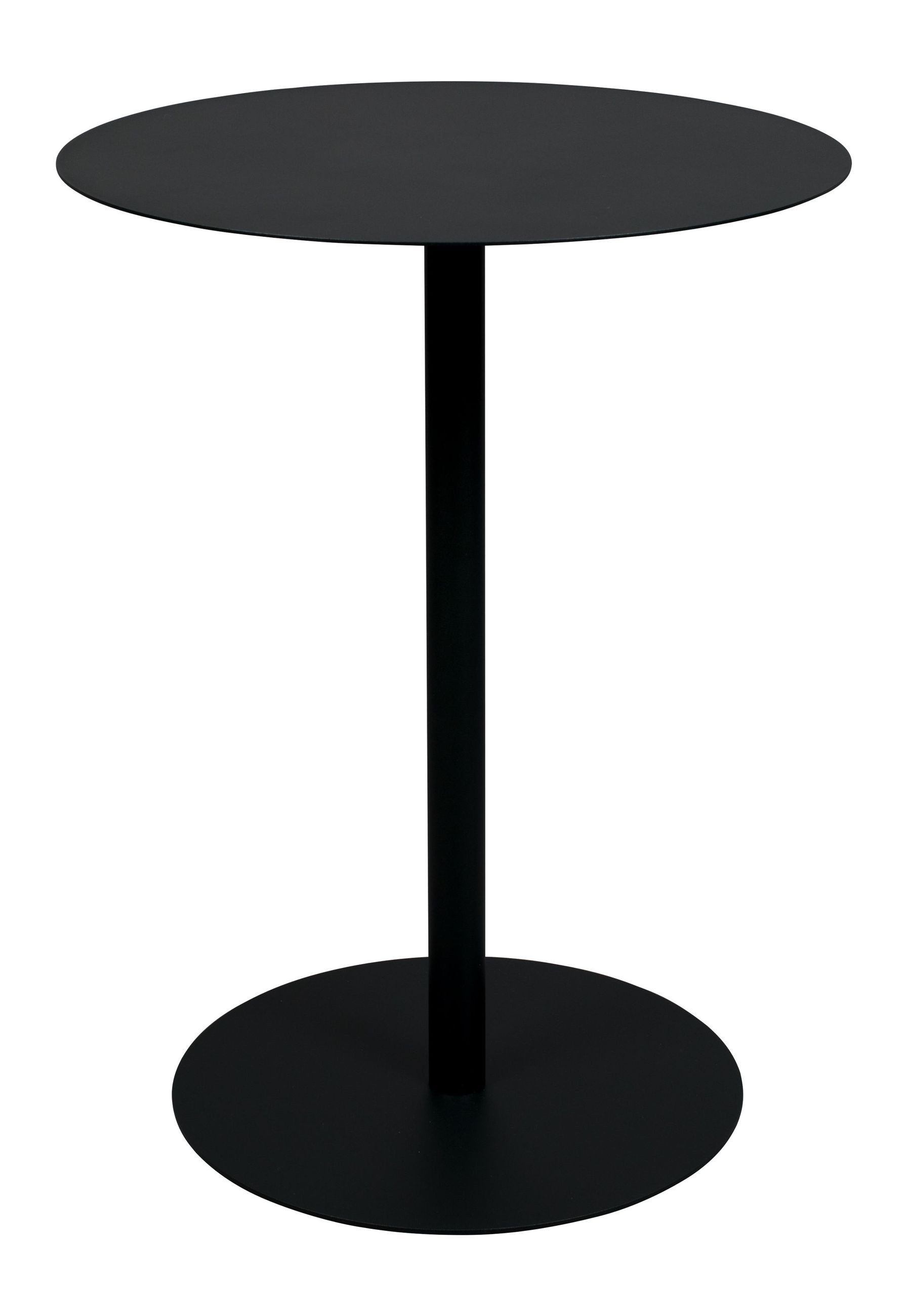 Zuiver Bistrotisch Bistrotisch Snow Black von Zuiver, runder Tisch aus Stahl, Schwarz