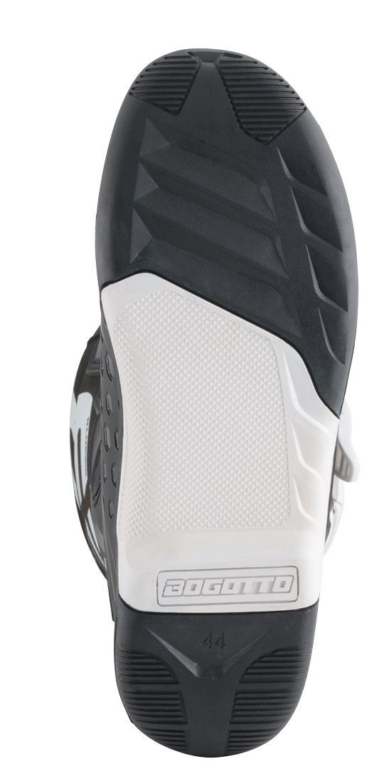 Black/White Motorradstiefel MX-5 Bogotto Stiefel Motocross