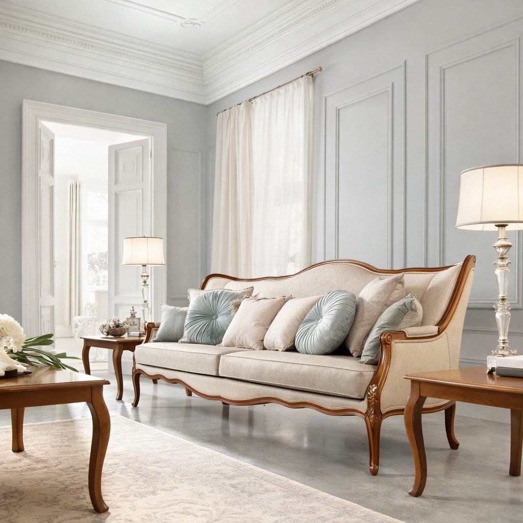 Xlmoebel 3-Sitzer Couch Polster Sofa Wohnzimmer Design Textil Stoff, 1 Teile, Made in Europa