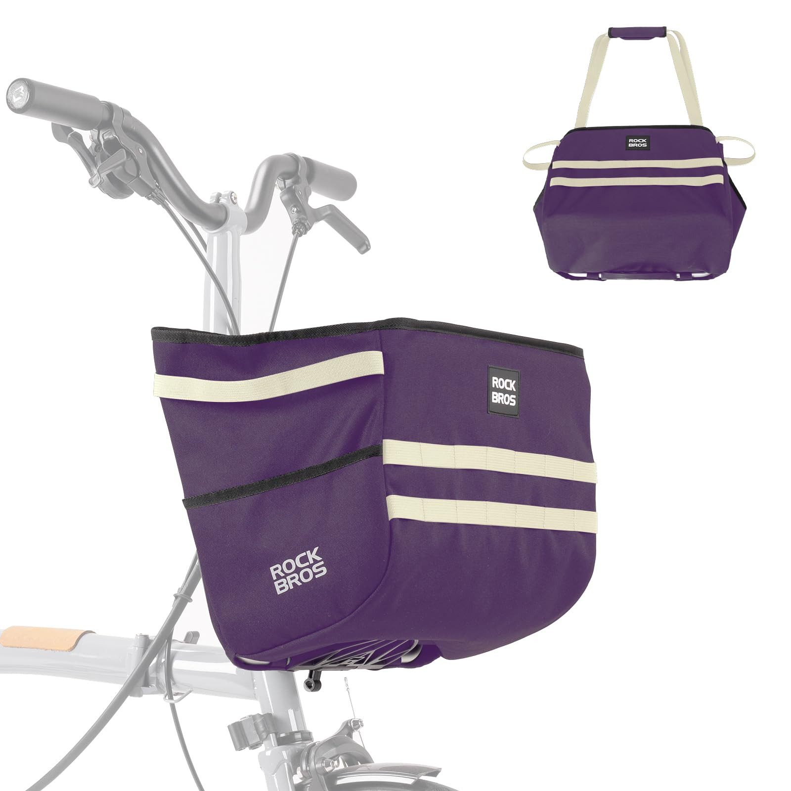 ROCKBROS Fahrradtasche Lenkertasche für Brompton Faltrad, 16 Liter Volumen, wasserabweisend, vielseitig nutzbar