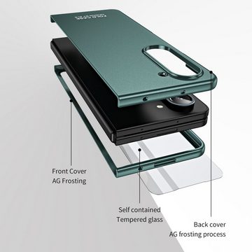 Wigento Handyhülle Für Samsung Galaxy Z Fold5 5G Schutzhülle mit Stift und Stifthalterung