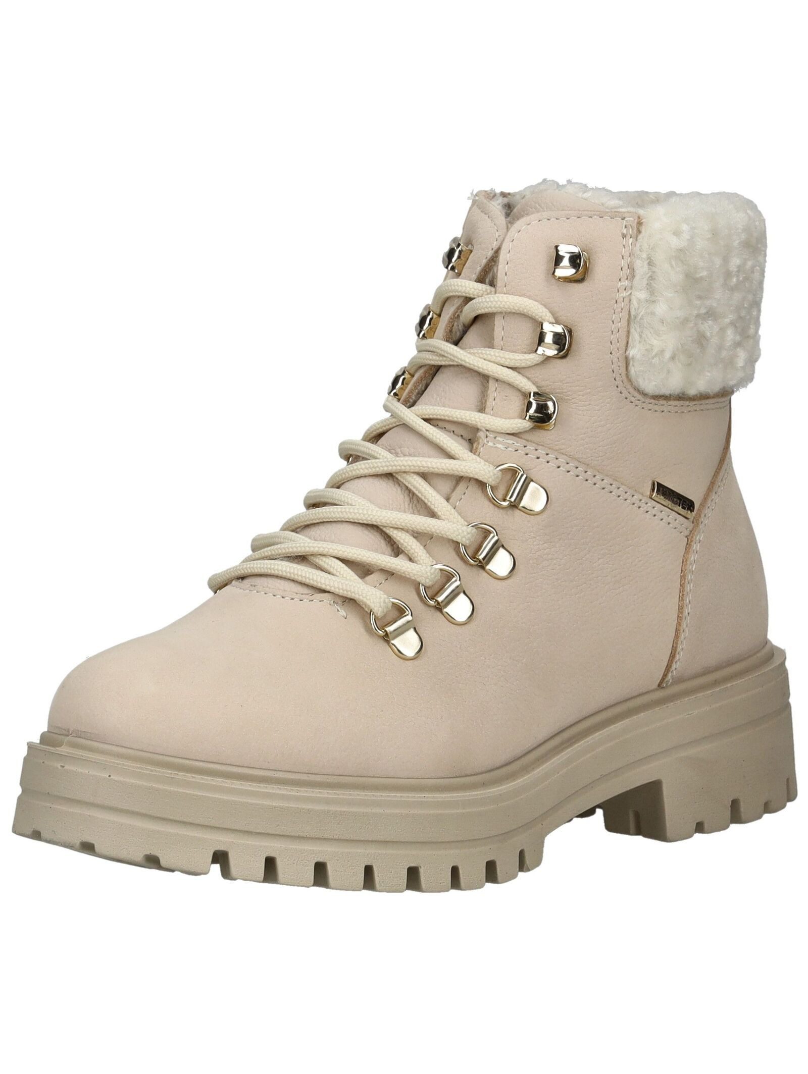 Stiefelette Nubukleder . Schnürstiefelette