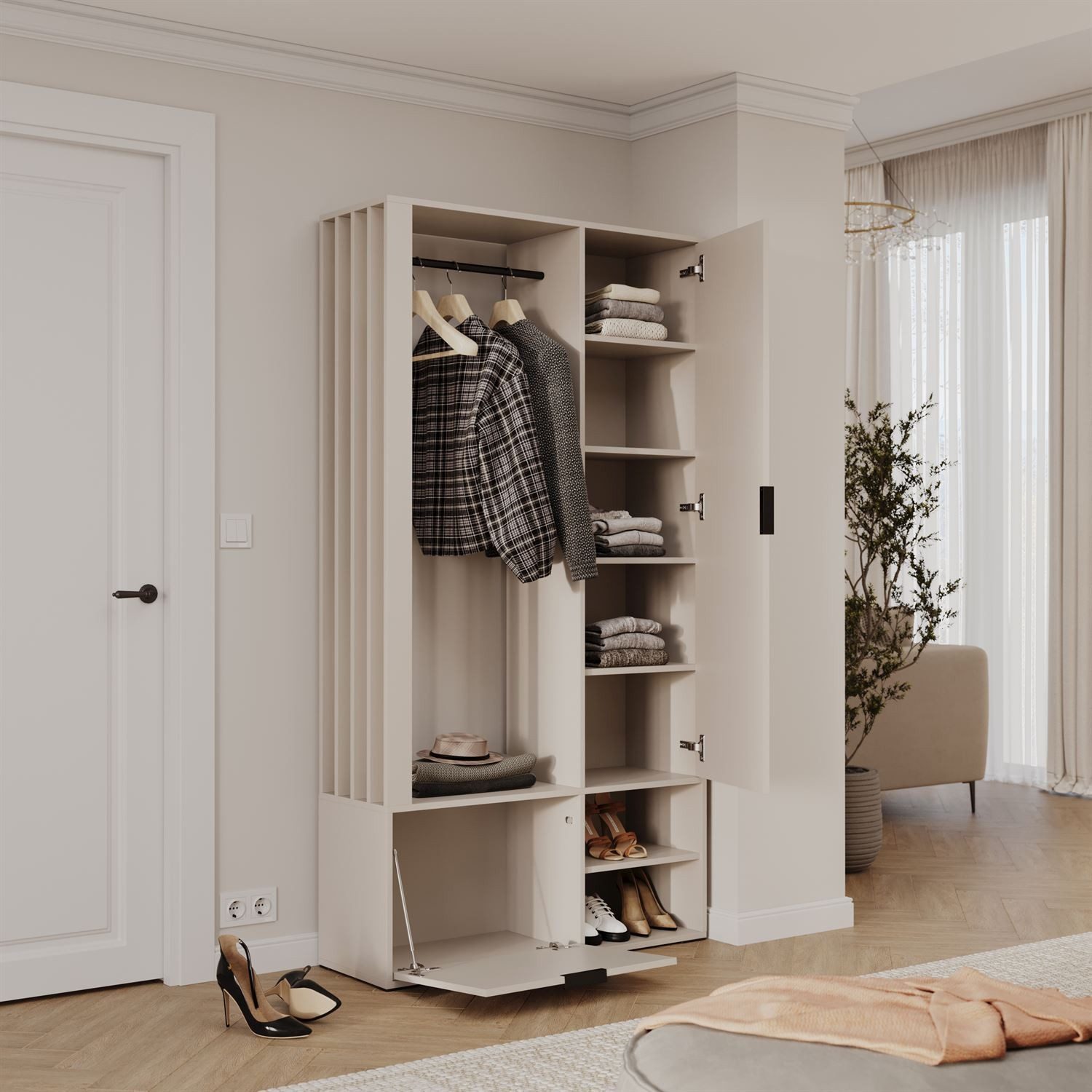 ALLHOUSE24 Garderoben-Set Garderobe OLI mit Spiegel günstig online kaufen