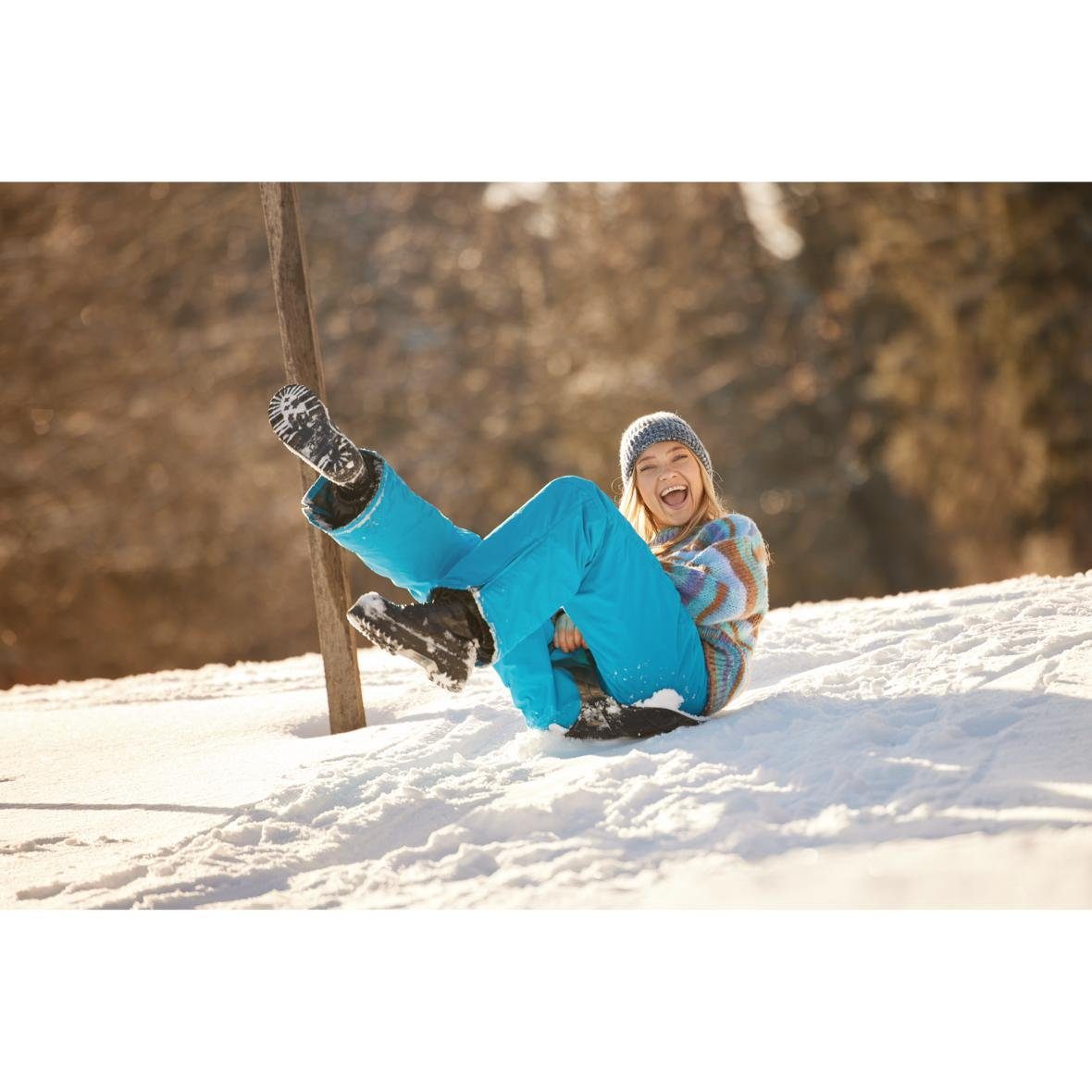 elasto Hörnerrodel Kinder Porutscher mit Griff Schneeschlitten Bob für Winter, Schneerutscher, Schneebob, Kinderschlitten, Poporutscher Kinder Winter