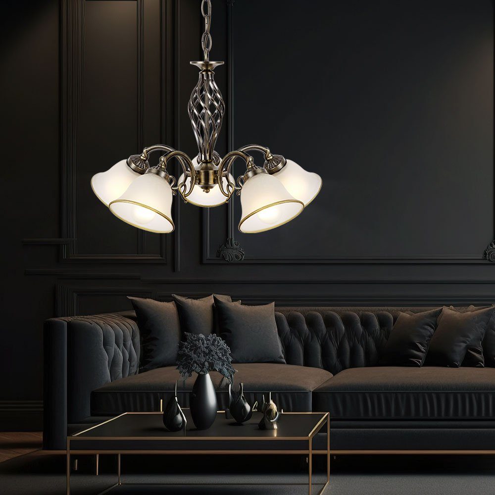 GLOBO LIGHTING Kronleuchter, Leuchtmittel nicht inklusive, Hängelampe Kronleuchter Hängeleuchte Glasleuchte Esszimmer Lampe