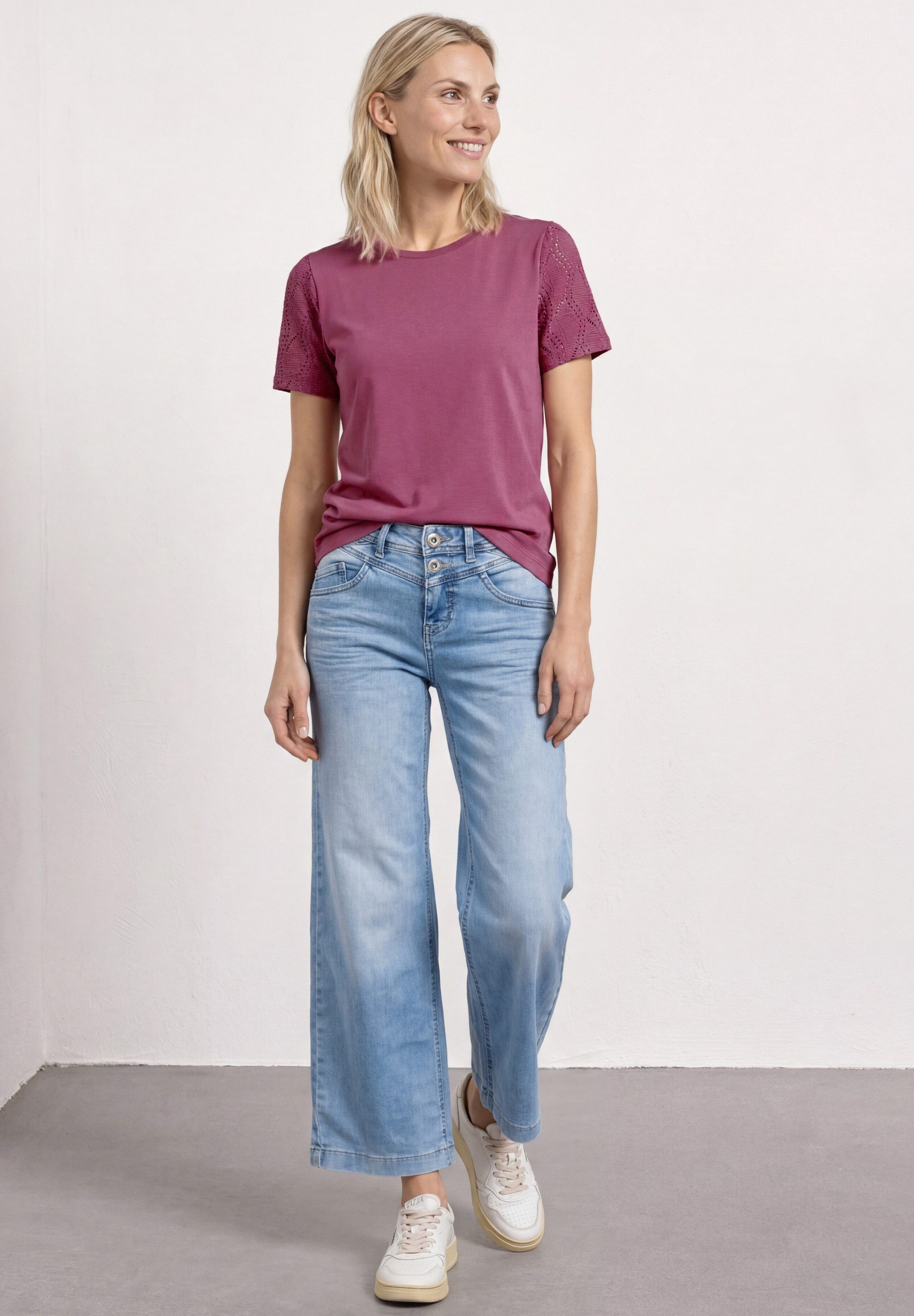 STREET ONE T-Shirt mit Spitze