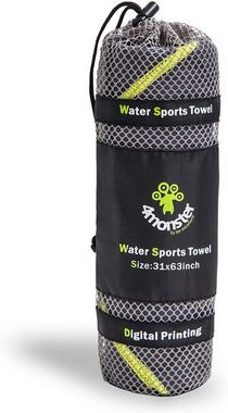 4Monster Sporthandtuch Wassersport Handtuch 100% Mikrofaser Suede Towel, Mikrofaser, saugfähig, schnell trocknend, Größe 160 x 80cm, mehrfarbiges Design