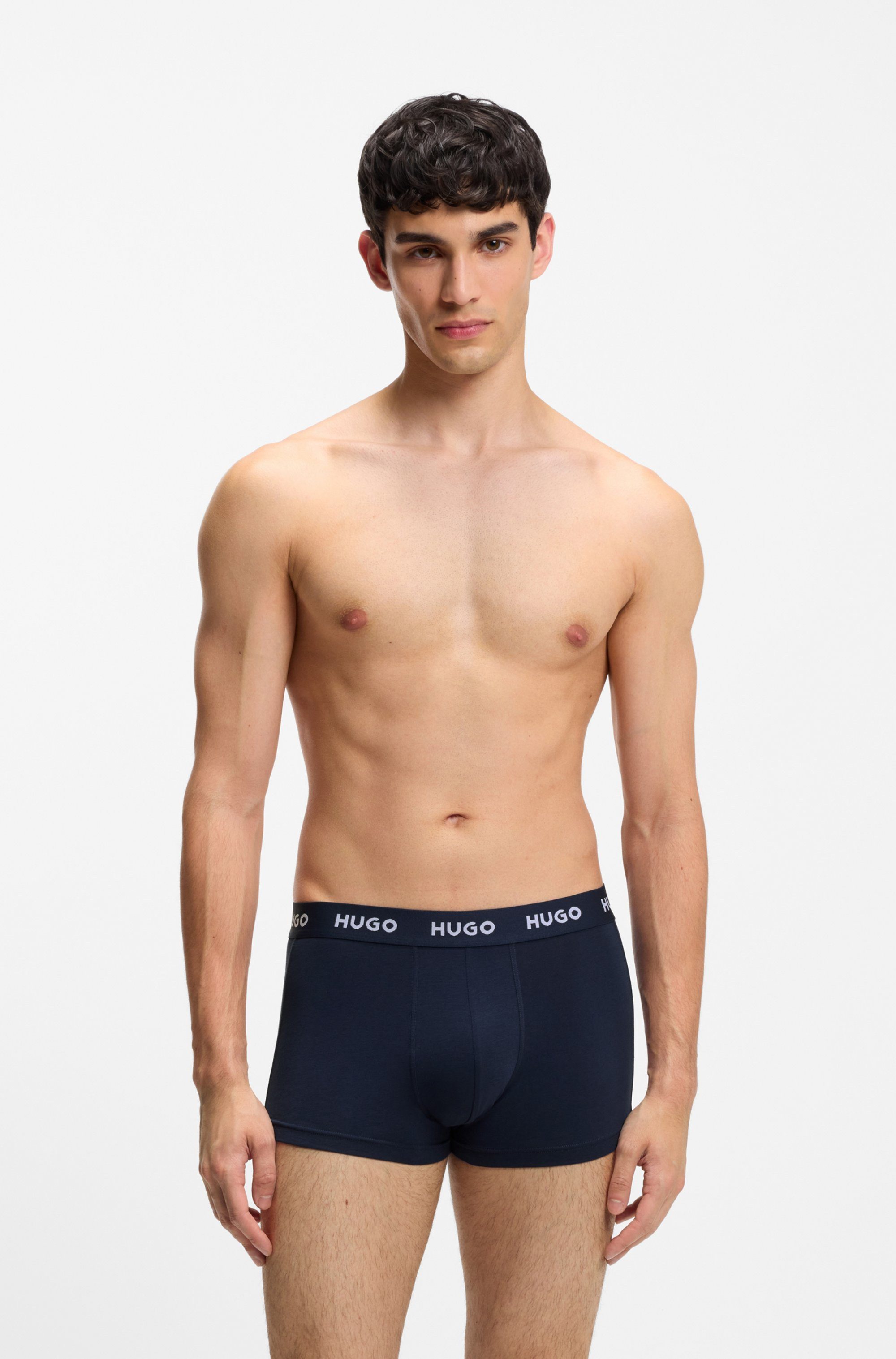 HUGO Trunk TRUNK TRIPLET PACK (Packung, 3-St) mit Logoschriftzug auf dem Bund