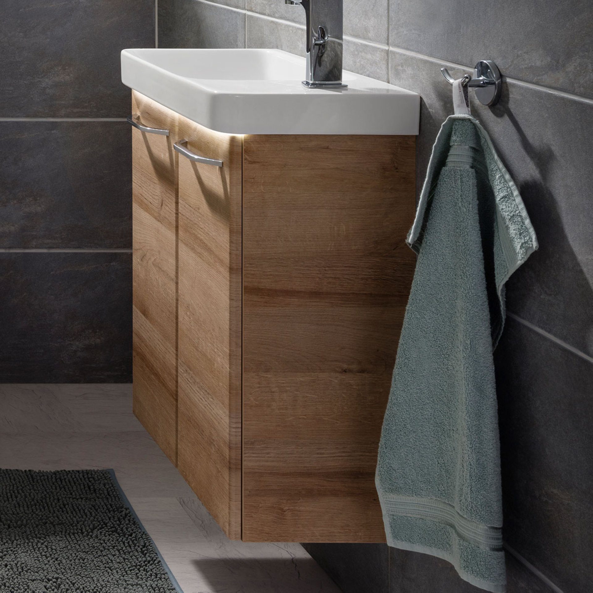 FACKELMANN Badmöbel-Set MILANO Gäste WC Set 2 Teile