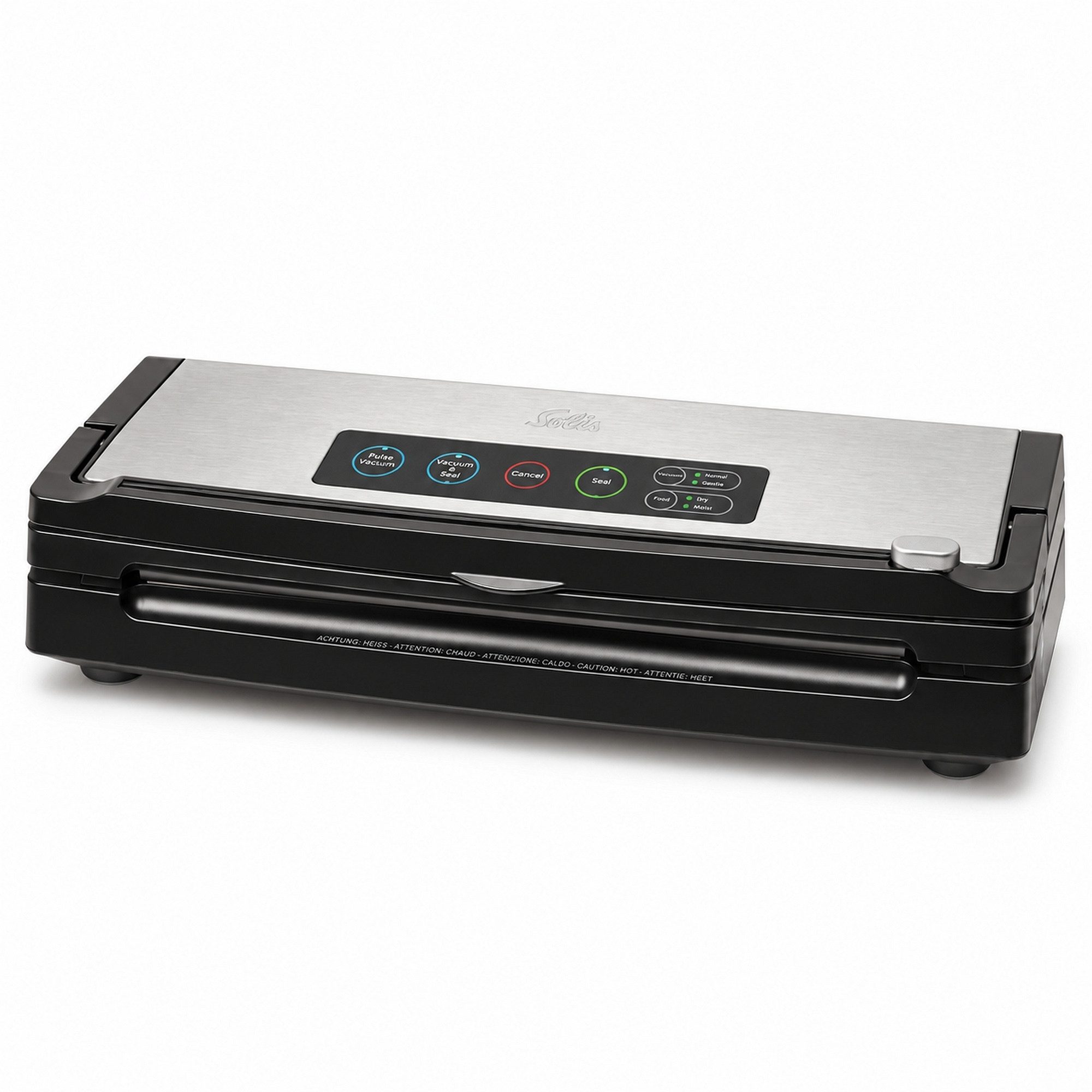 SOLIS OF SWITZERLAND Vakuumierer Vac Premium Auto Lock, Typ 5709, Rollenbreite 30 cm, 120W, One-Touch-Auto-Lock, Pulsfunktion, integrierter Folienschneider