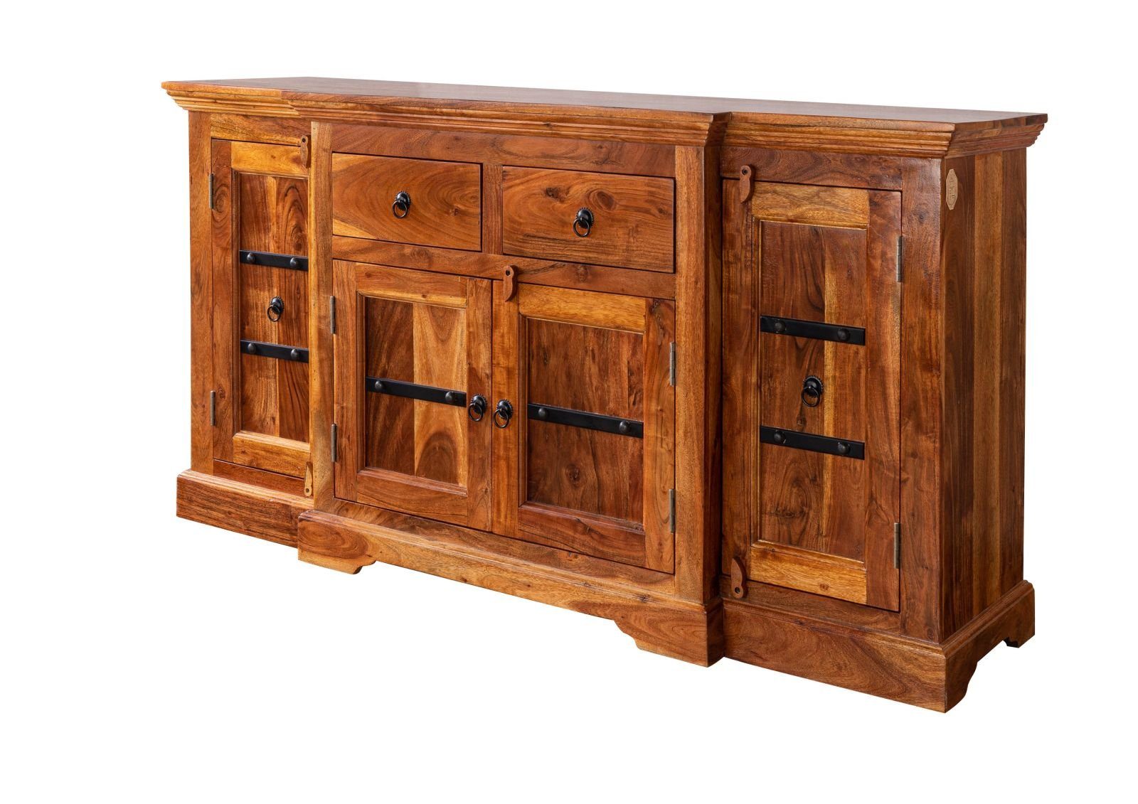Massivmoebel24 Sideboard (Sideboard Akazie 160x45x85 honig  günstig online kaufen