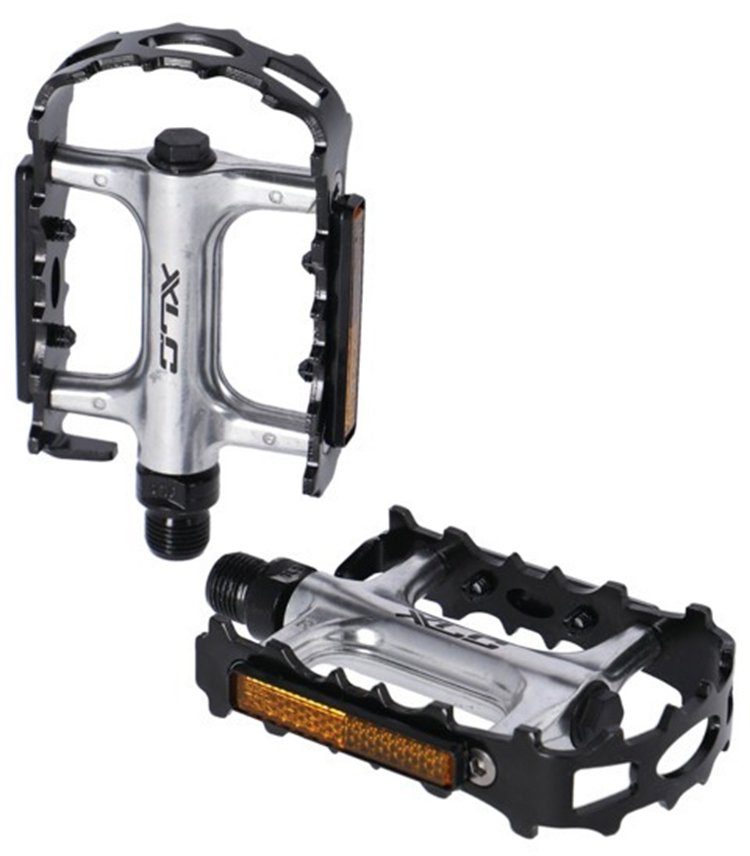 XLC (1 Paar) PD-M28, MTB/ATB PD-M28 MTB-Pedal Alukäfig/-körper, XLC XLC silber/schwarz Fahrradpedale Pedal