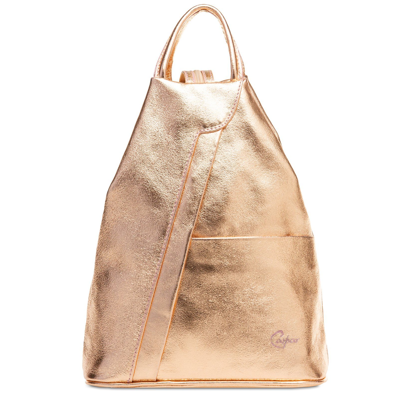 Caspar Cityrucksack 2in1 sportliche Leder Schultertasche - SIGNATURE LINE - Modell No.782