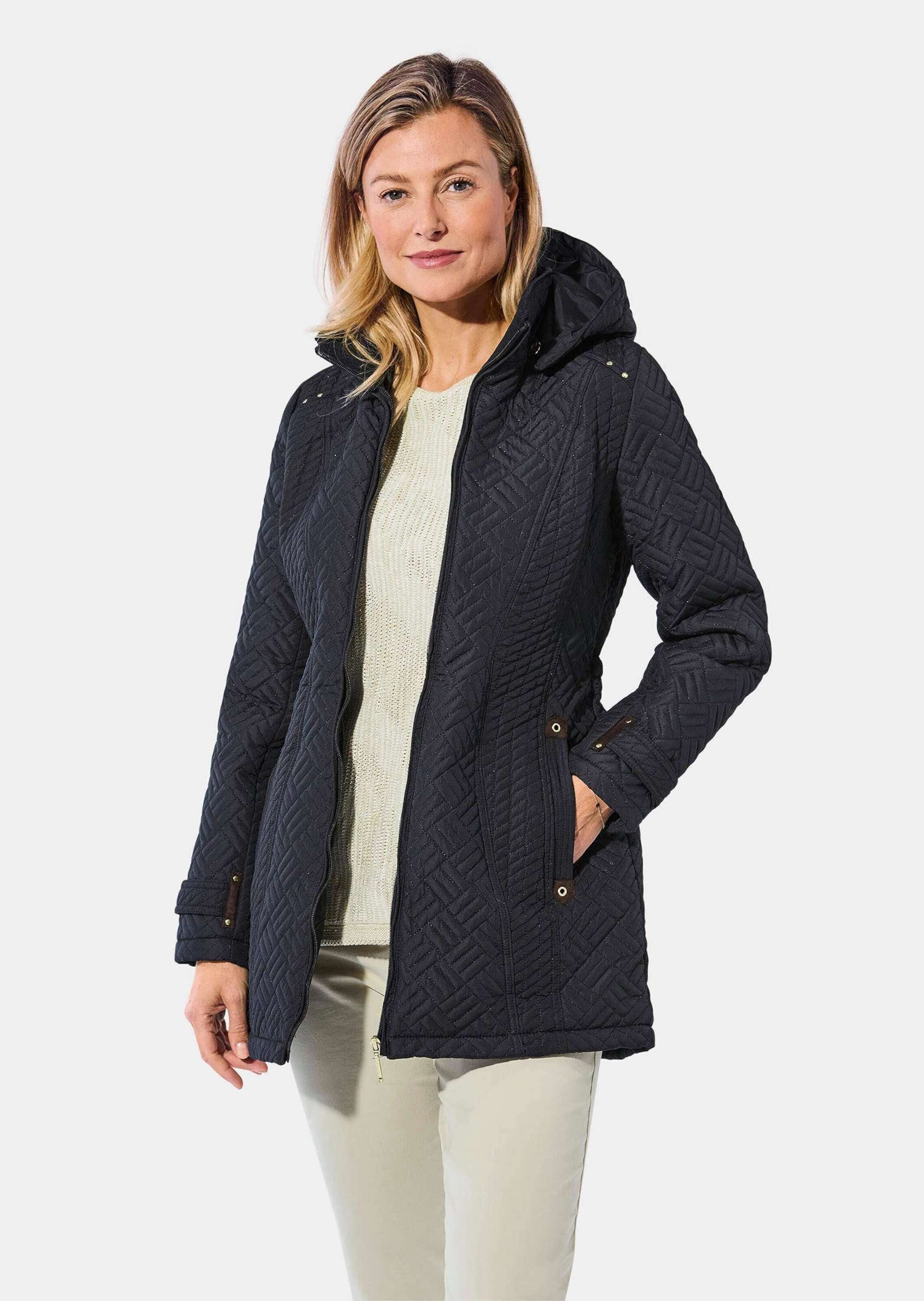 Steppjacke Wintermantel mit Kapuze