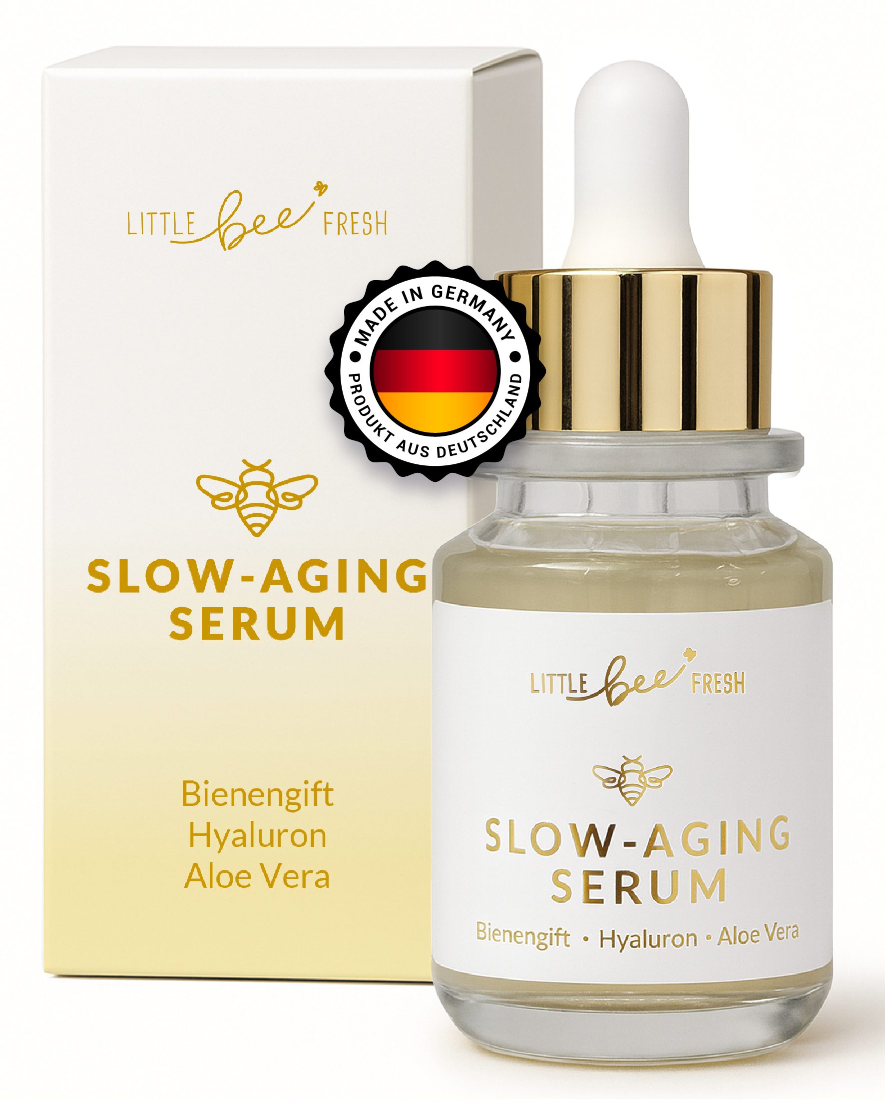 little bee fresh Anti-Falten-Serum mit echtem Bienengift SLOW-AGING, 1-tlg., mit echtem Bienengift