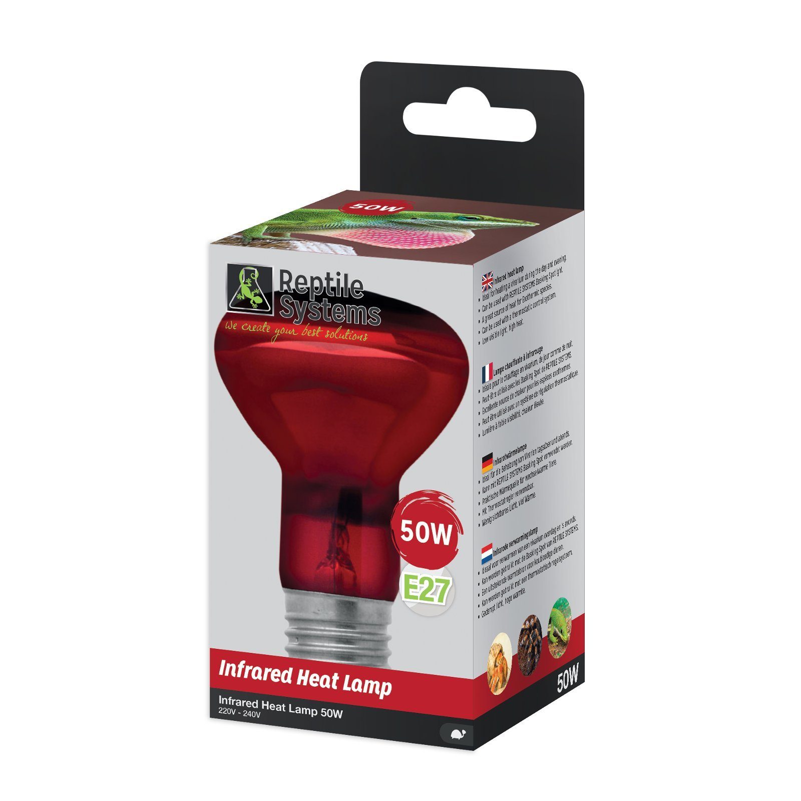 Reptile Systems Terrarium Infrared Heat Lamp, E27 Infrarot Wärmelampe