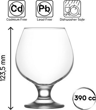 LAV Gläser-Set Trinkgläser Wassergläser Bier Gläser Bierglas 6er 390ml, Glas