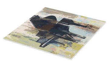 Posterlounge Forex-Bild Studio W-DH, Bluebird Piano, Wohnzimmer Shabby Chic Malerei