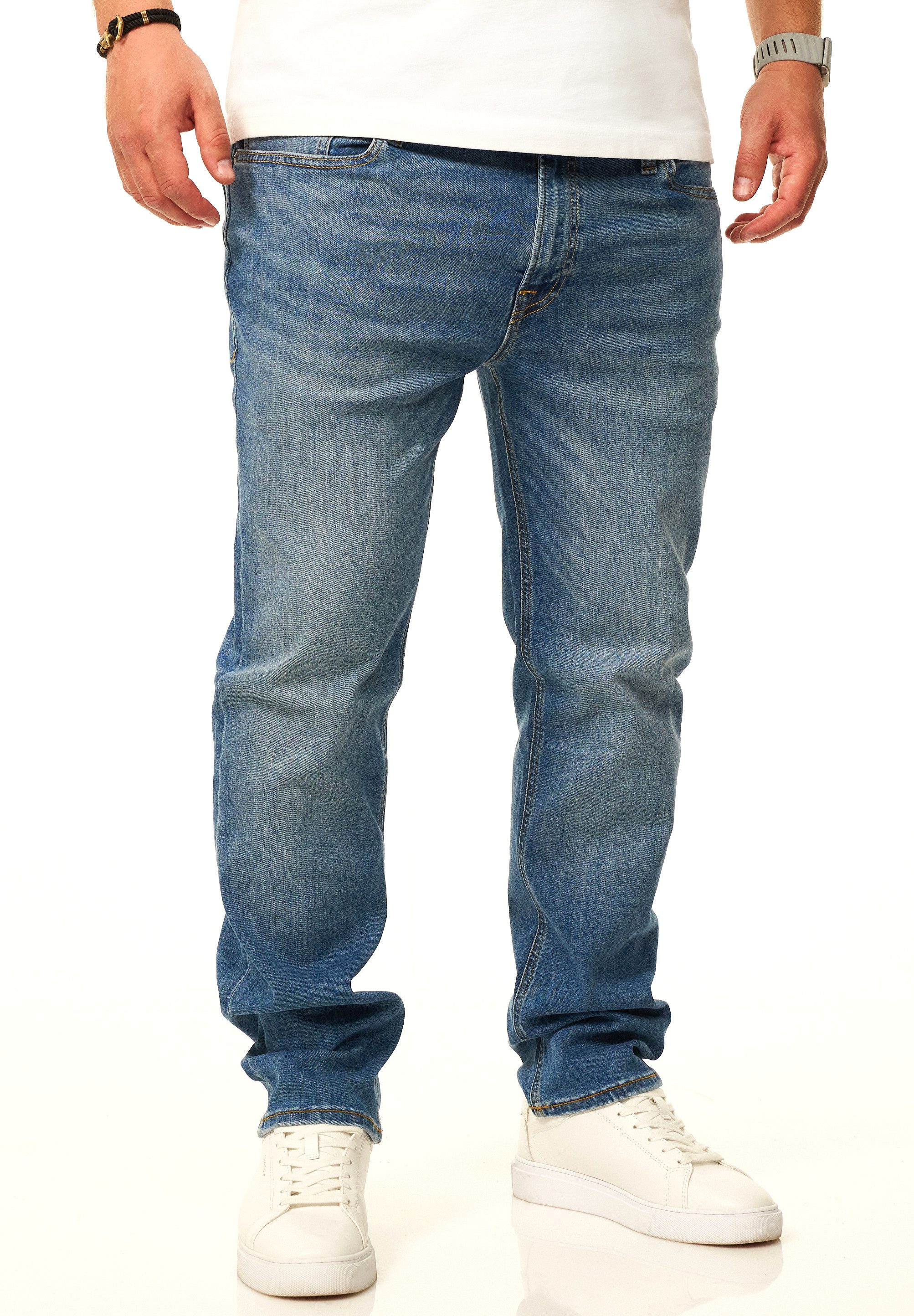 Jack & Jones Regular-fit-Jeans CLARK ARIS Original Denim Hose mit Stretch Herren Jeans mit Regular Fit Passform – Bild 2 von 5
