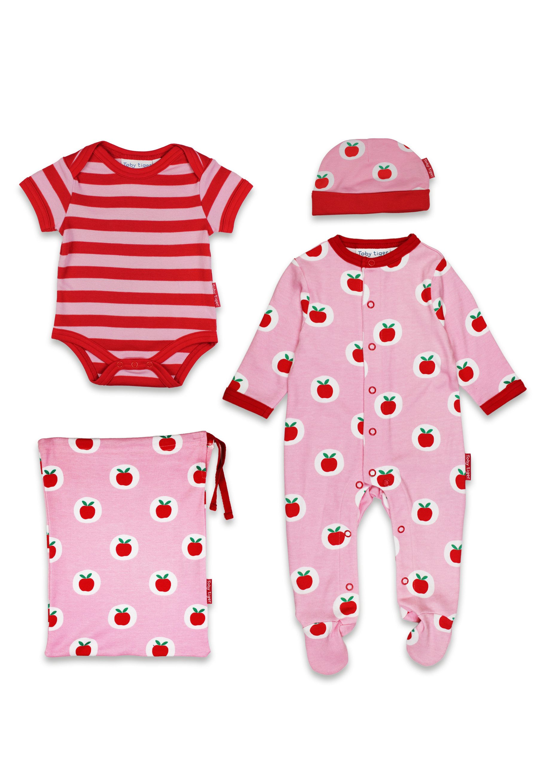 Strampler Geschenkset mit Apfel Print
