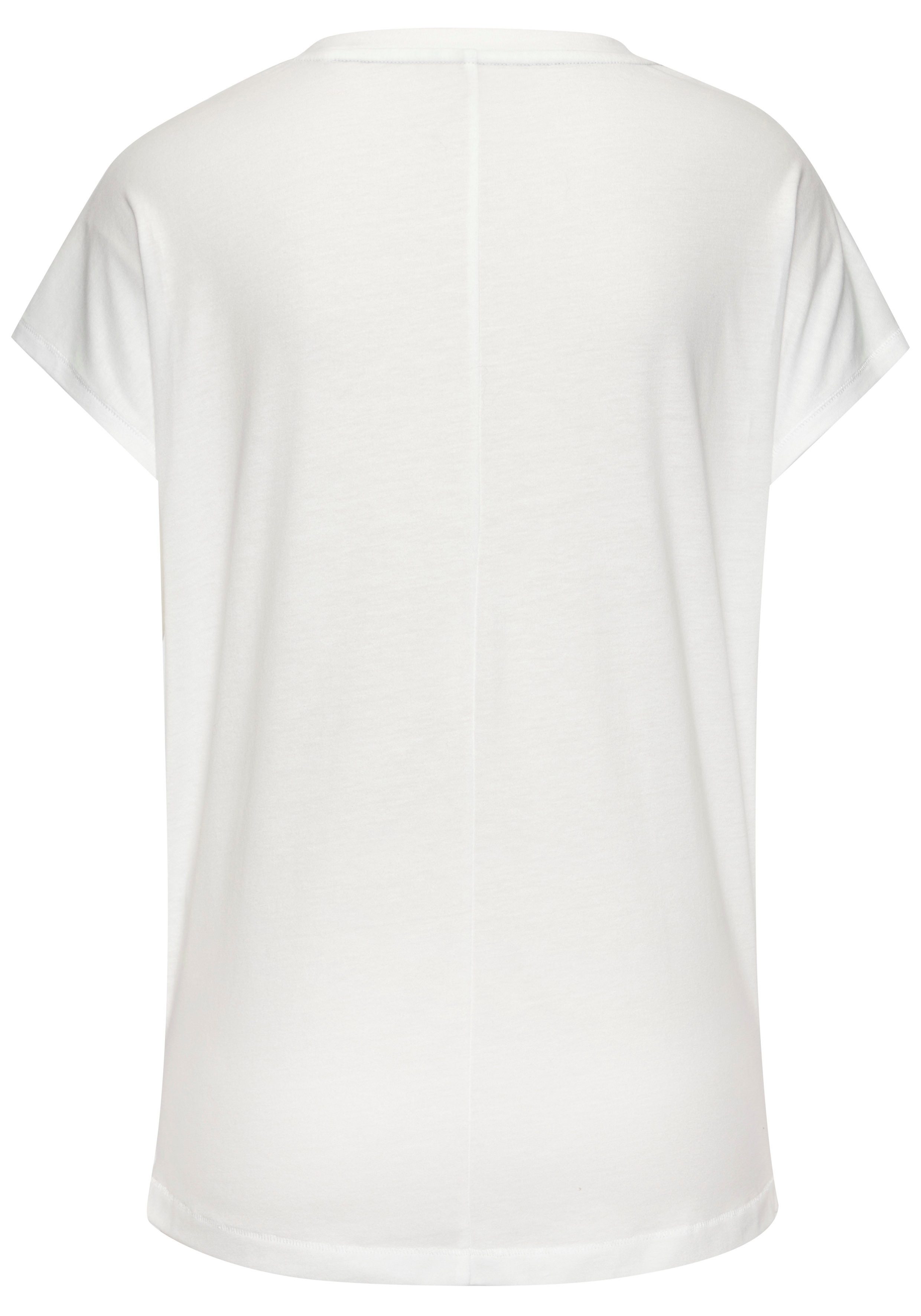 Elbsand V-Shirt Pajuk mit Logoprint, Kurzarmshirt, Basic