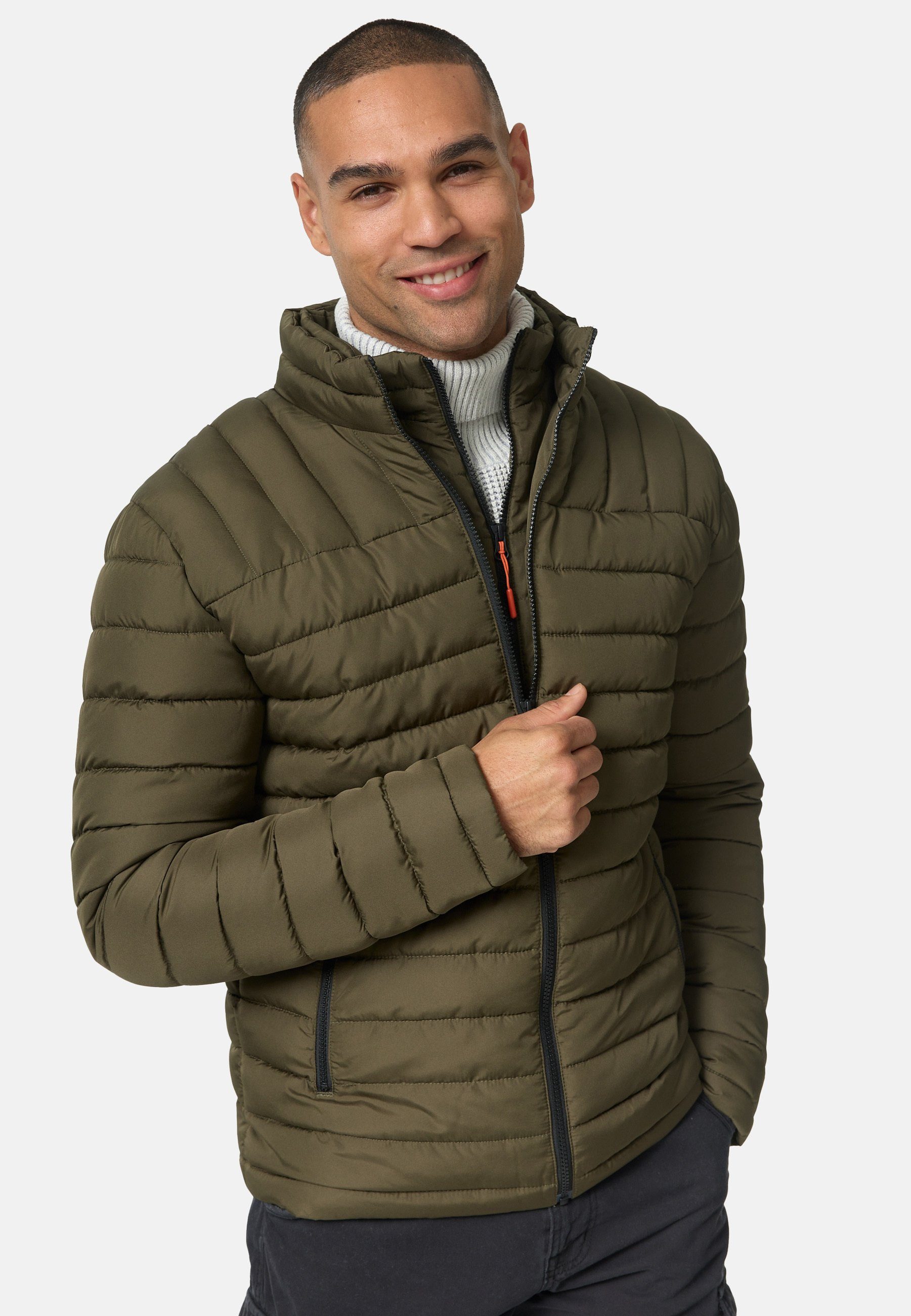 Indicode Steppjacke Herren INNash Herrenjacke Daunen-Optik Steppjacke mit Stehkragen