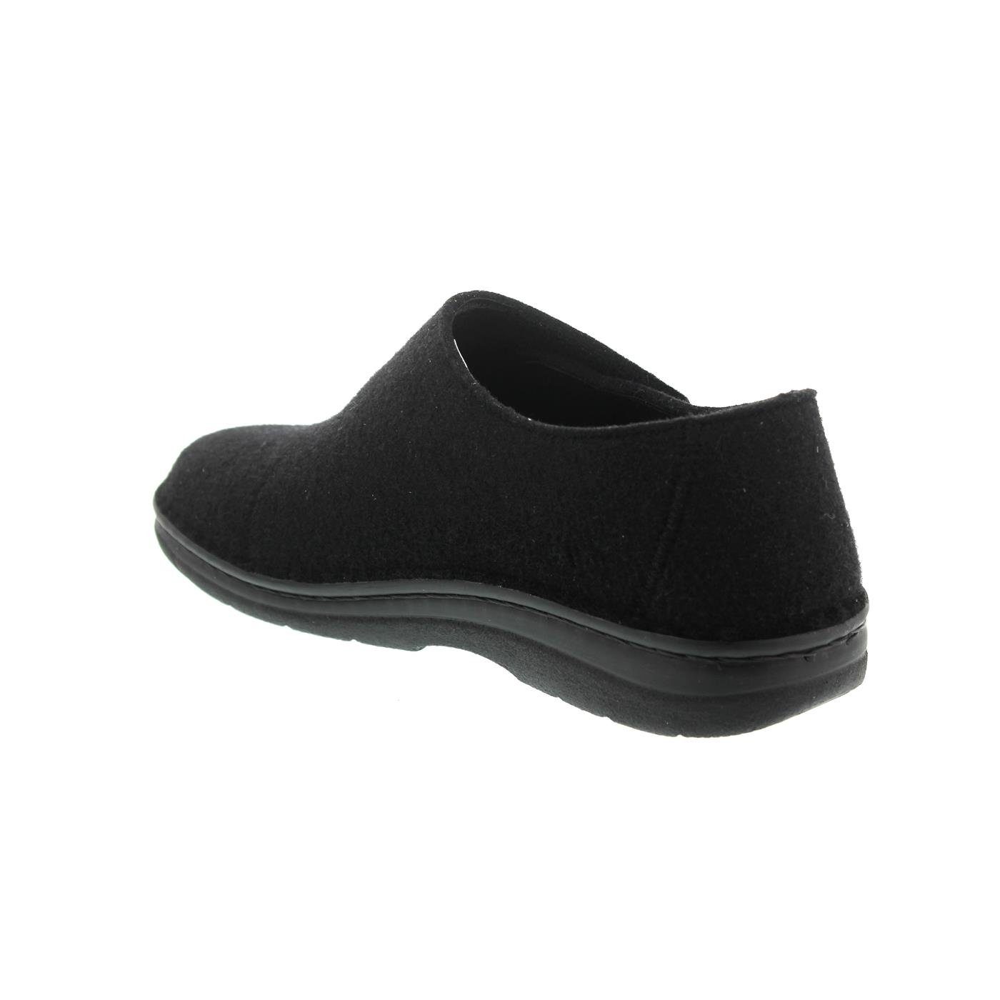 BERKEMANN Berkemann Balian, Herrenhausschuh, Filz, schwarz, Weite H, Klettv., We Hausschuh