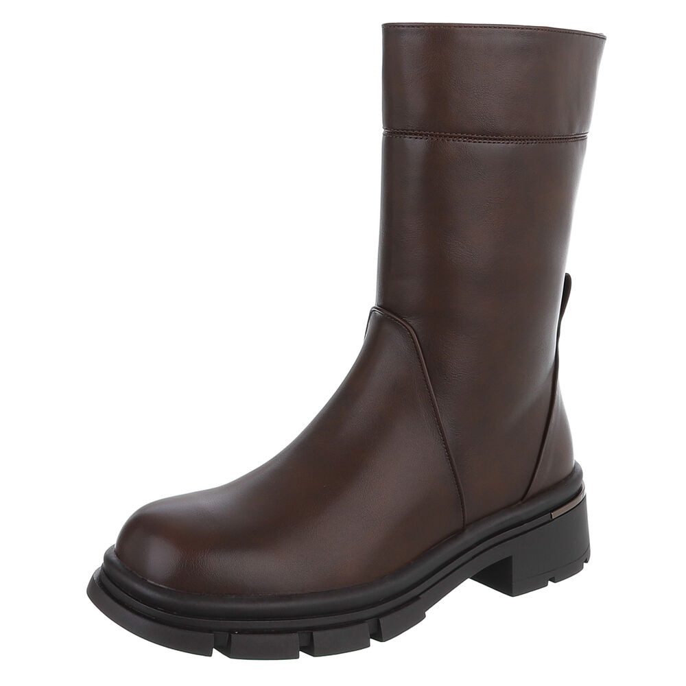 Ital-Design Moderne Damen-Stiefel mit mittelhohem Schaft günstig online kaufen