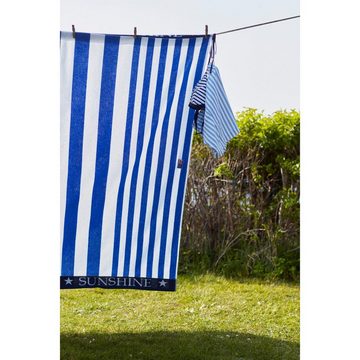 Lexington Badetücher LEXINGTON Strandtuch Family Striped Cotton Terry Blue White (200x180)