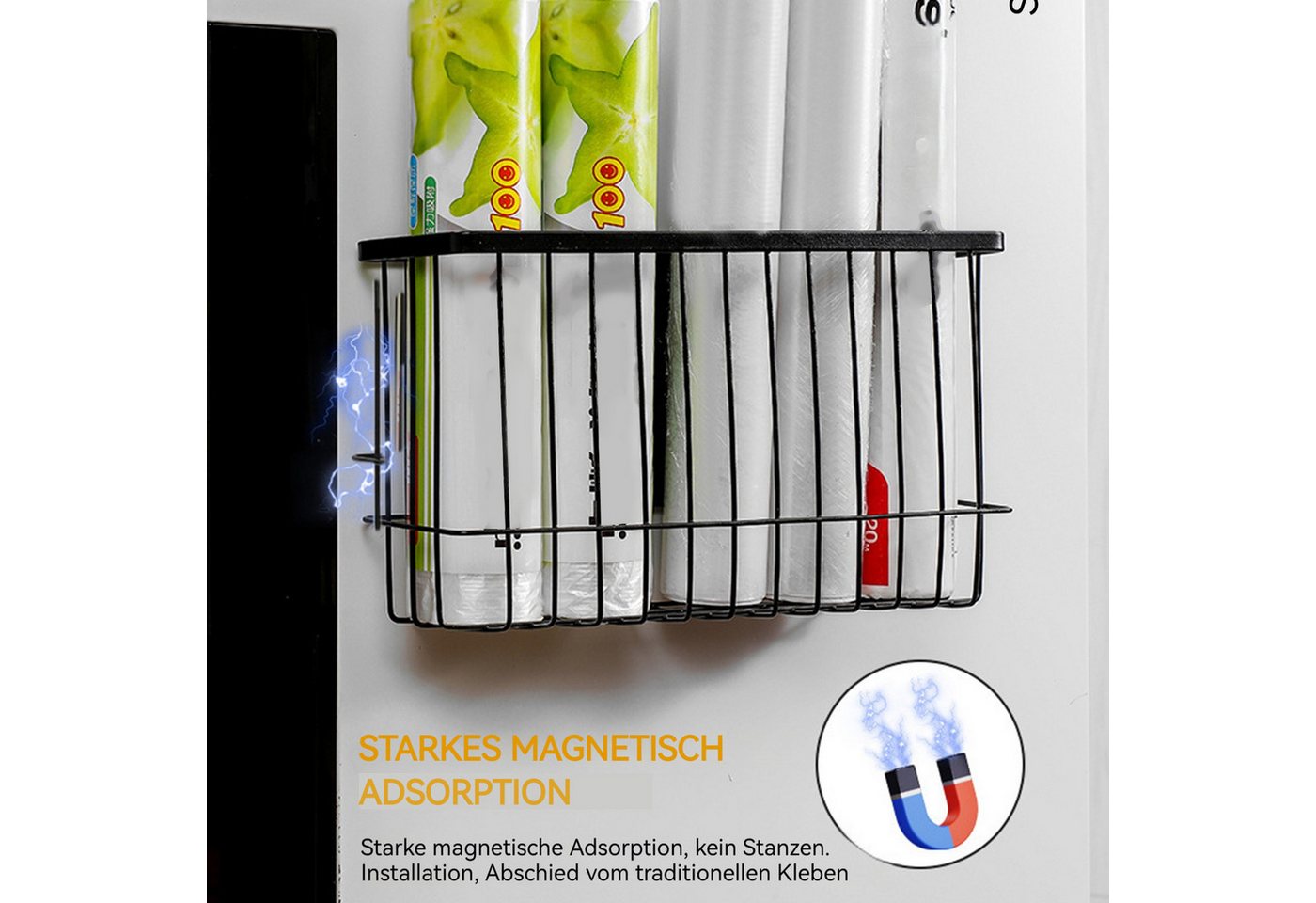 Thumbnail - BlingBin Hängeaufbewahrung Magnetischer Organizer Magnetische Ablage Stifthalter Magnet Zubehör (1 Set, 1 St., 26*15*8cm...