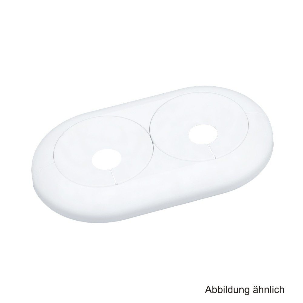 Fränkische Rohrwerke Wasserrohr Alpex Doppelrosette 15 altweiß einstellbar 35-55 mm