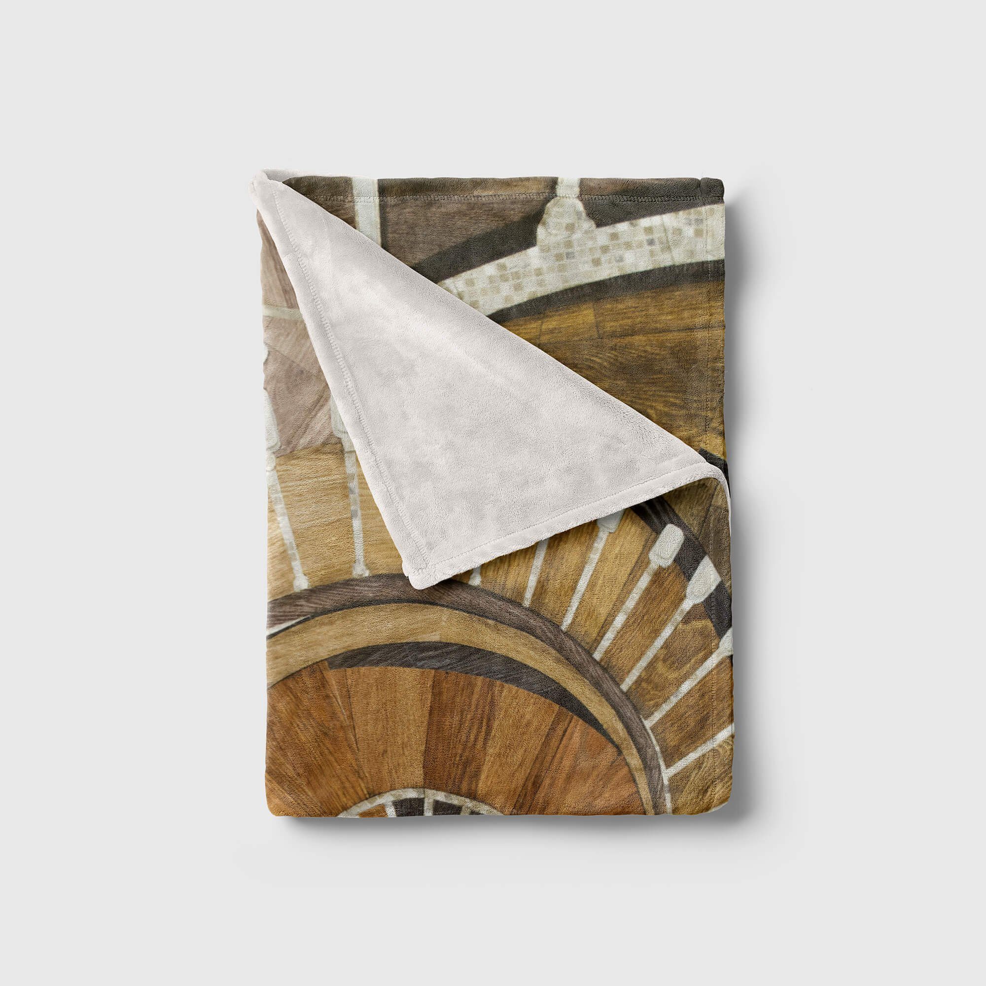 Treppenhaus Baumwolle-Polyester-Mix Handtuch (1-St), Handtuch Sinus Art mit Handtücher Spiral, Saunatuch Strandhandtuch Kuscheldecke Fotomotiv