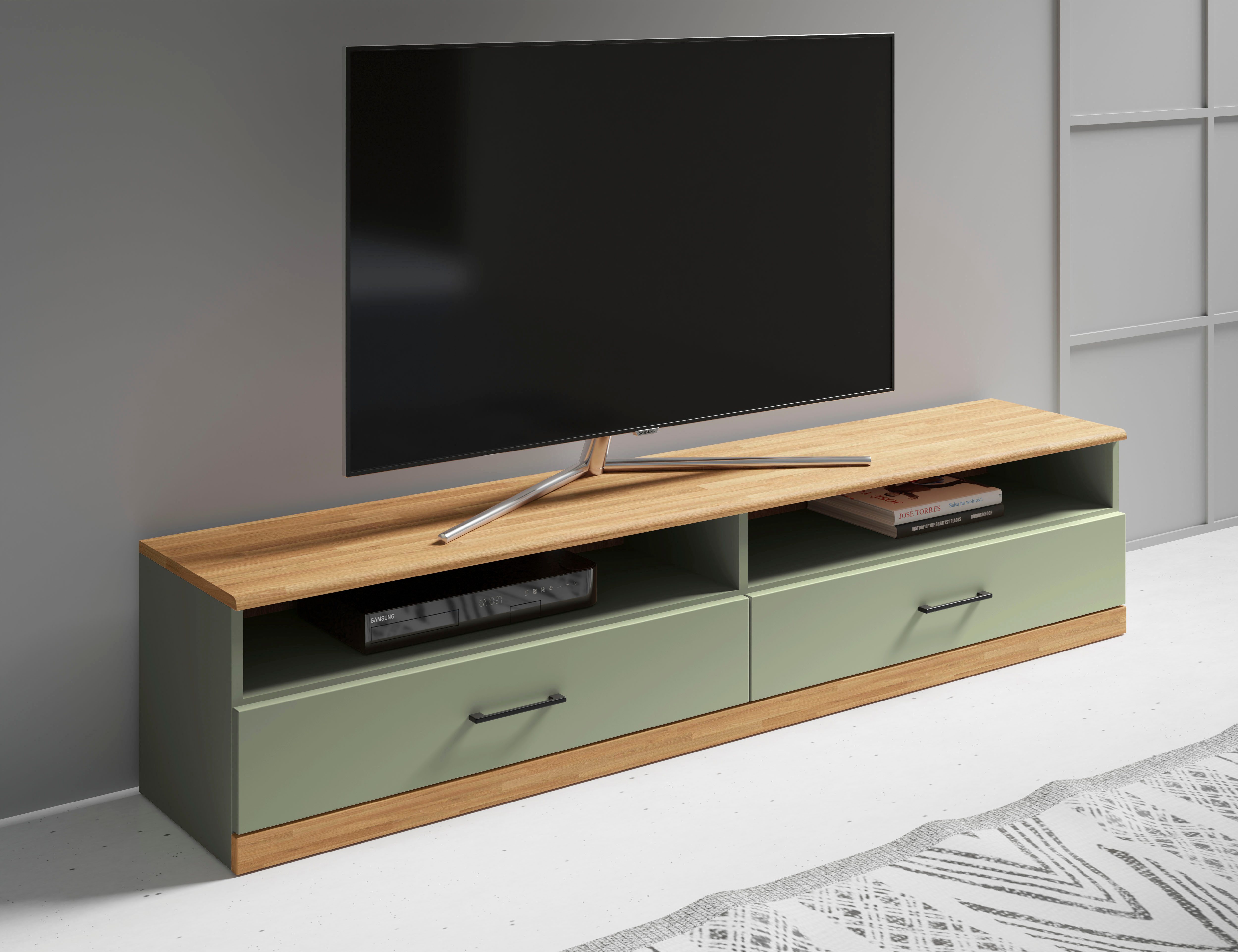 Home affaire Lowboard Ribe,140cm breit,38cm hoch mit 2 Klappen,Oberplatte a günstig online kaufen