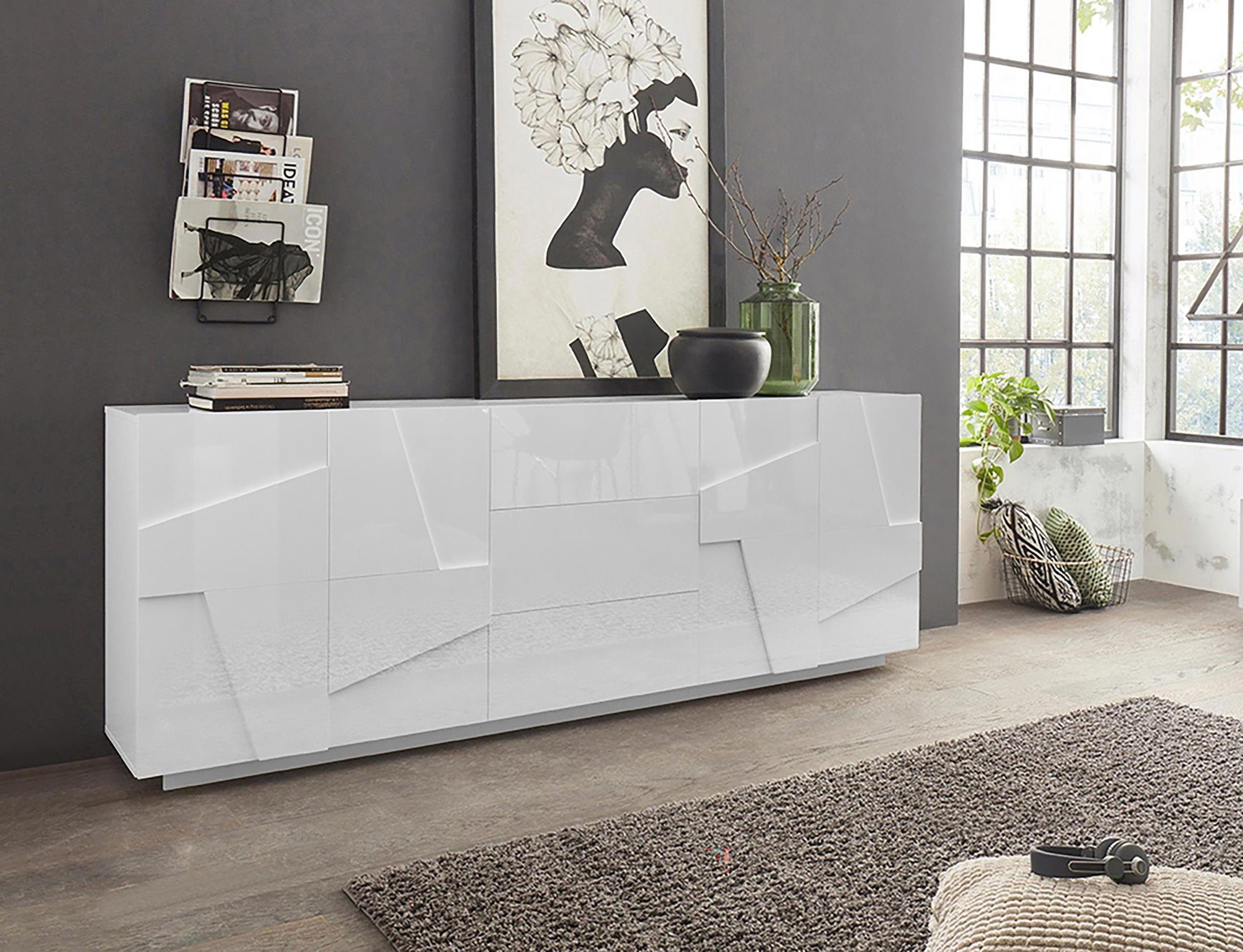 möbelando Sideboard Piacenza, 224 x 86 x 44 cm (B/H/T)