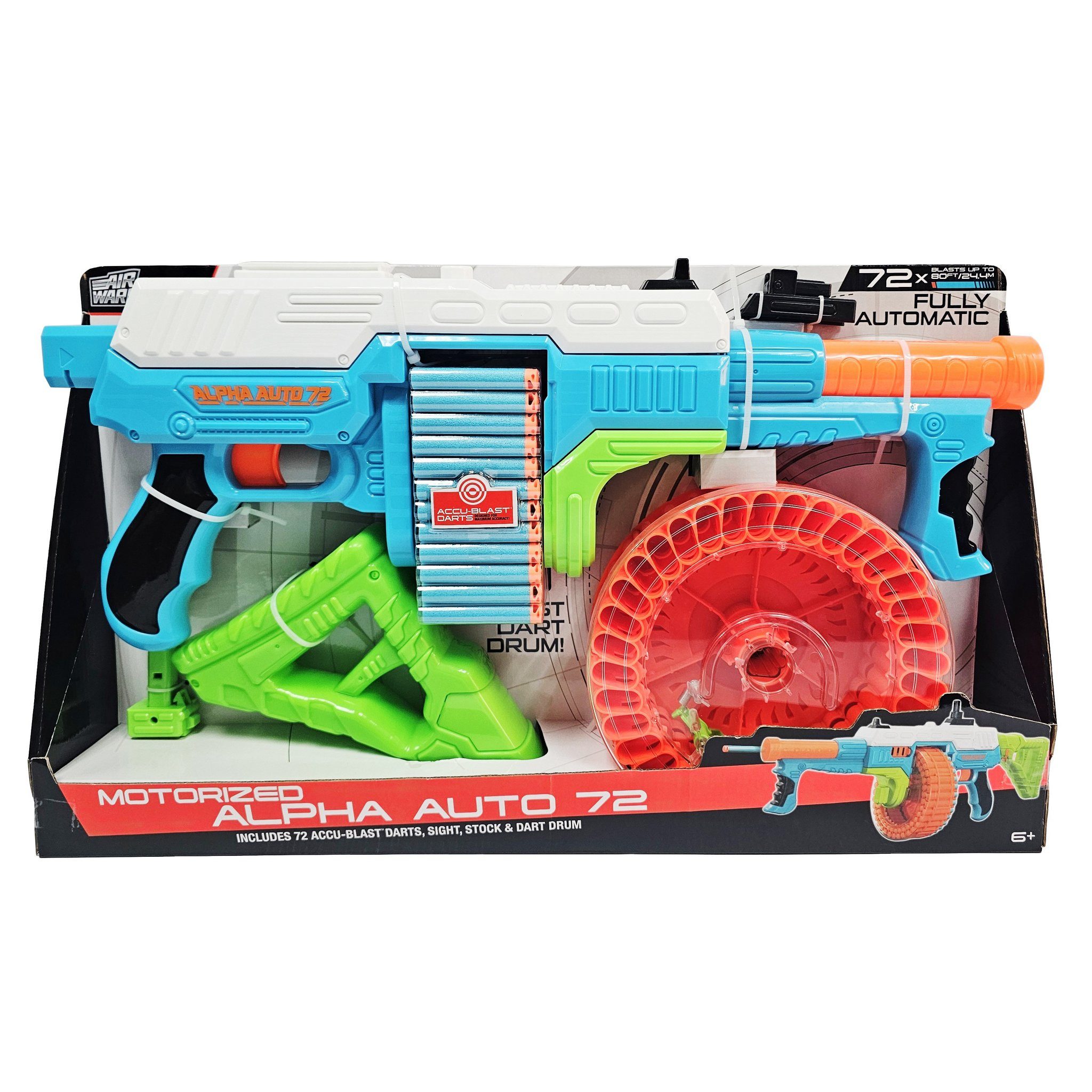 Buzz Bee Toys Blaster BuzzBee Alpha Auto 72, Der BuzzBee Alpha Auto 72 ist ein vollautomatischer Dart-Blaster mit 7