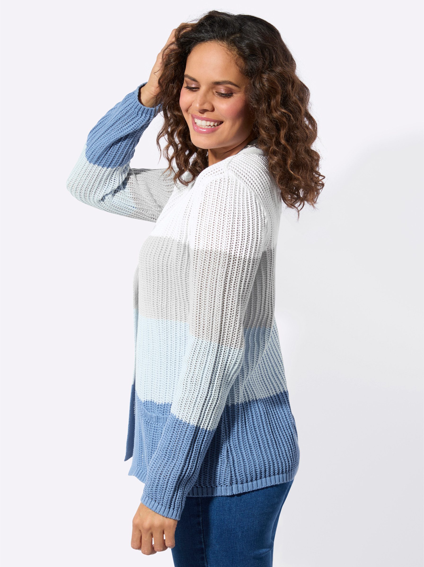 Witt Strickjacke Ajour-Strickjacke Langarm Ajour