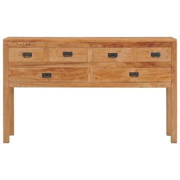 vidaXL Anrichte Sideboard 125x30x75 cm Teak Massivholz Konsole Schubladen