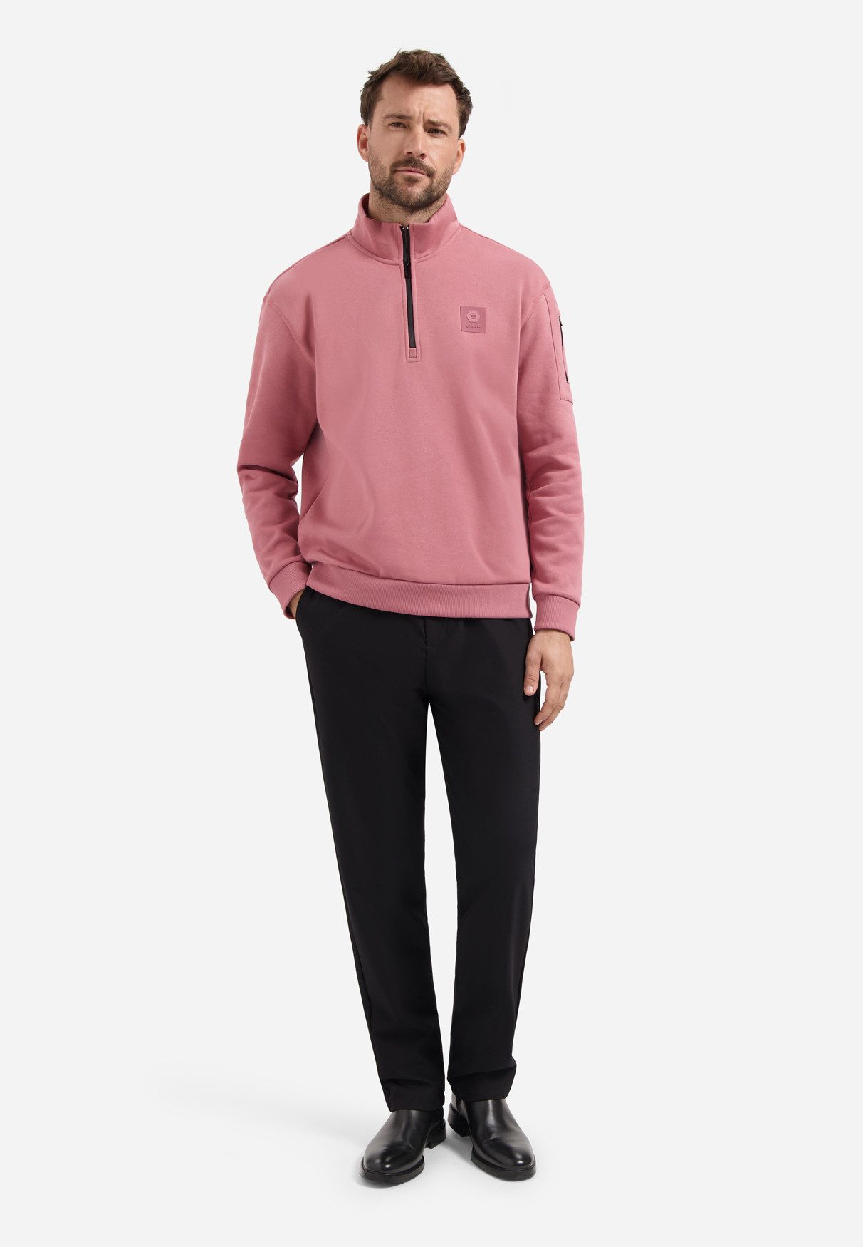 NO EXCESS Sweatshirt Sweater mit Stehkragen - Regular Fit