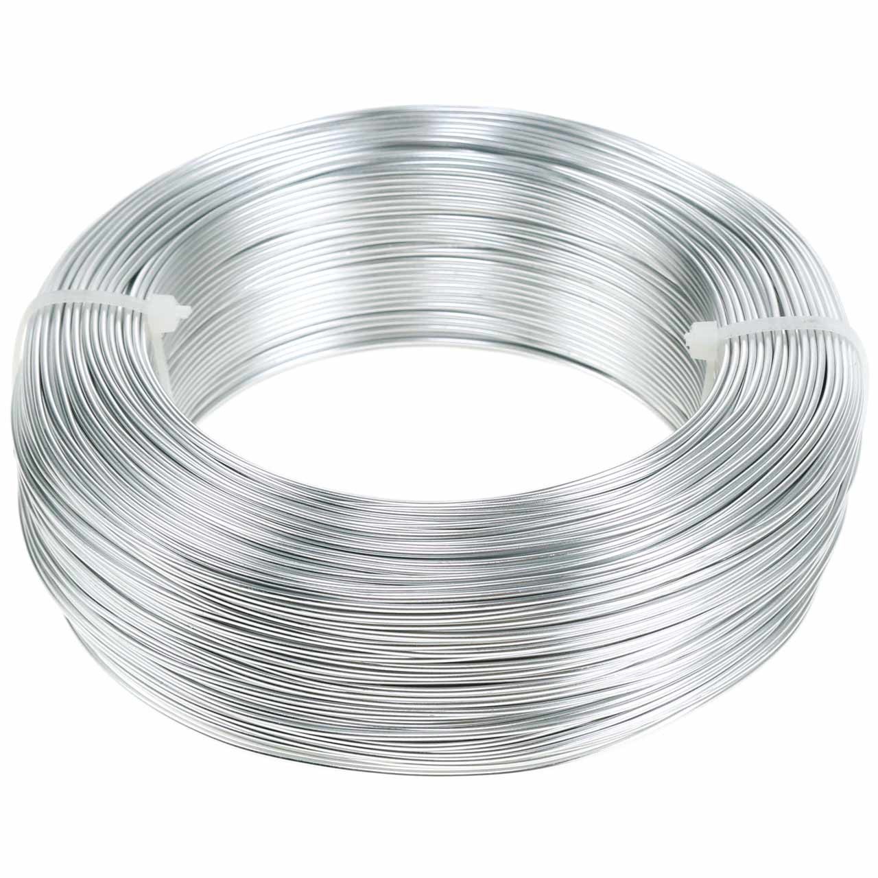 Basteldraht Aluminiumdraht Ø1,0mm Silbern 250g 120m – Bindedraht, Floristendraht