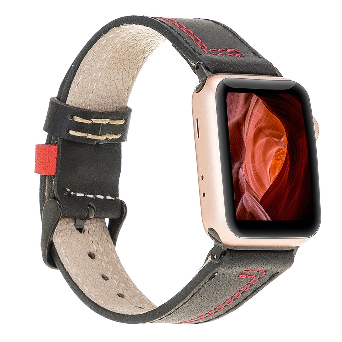 Burkley Smartwatch-Armband Exklusives Vintage Lederarmband, Handmade Stil 22