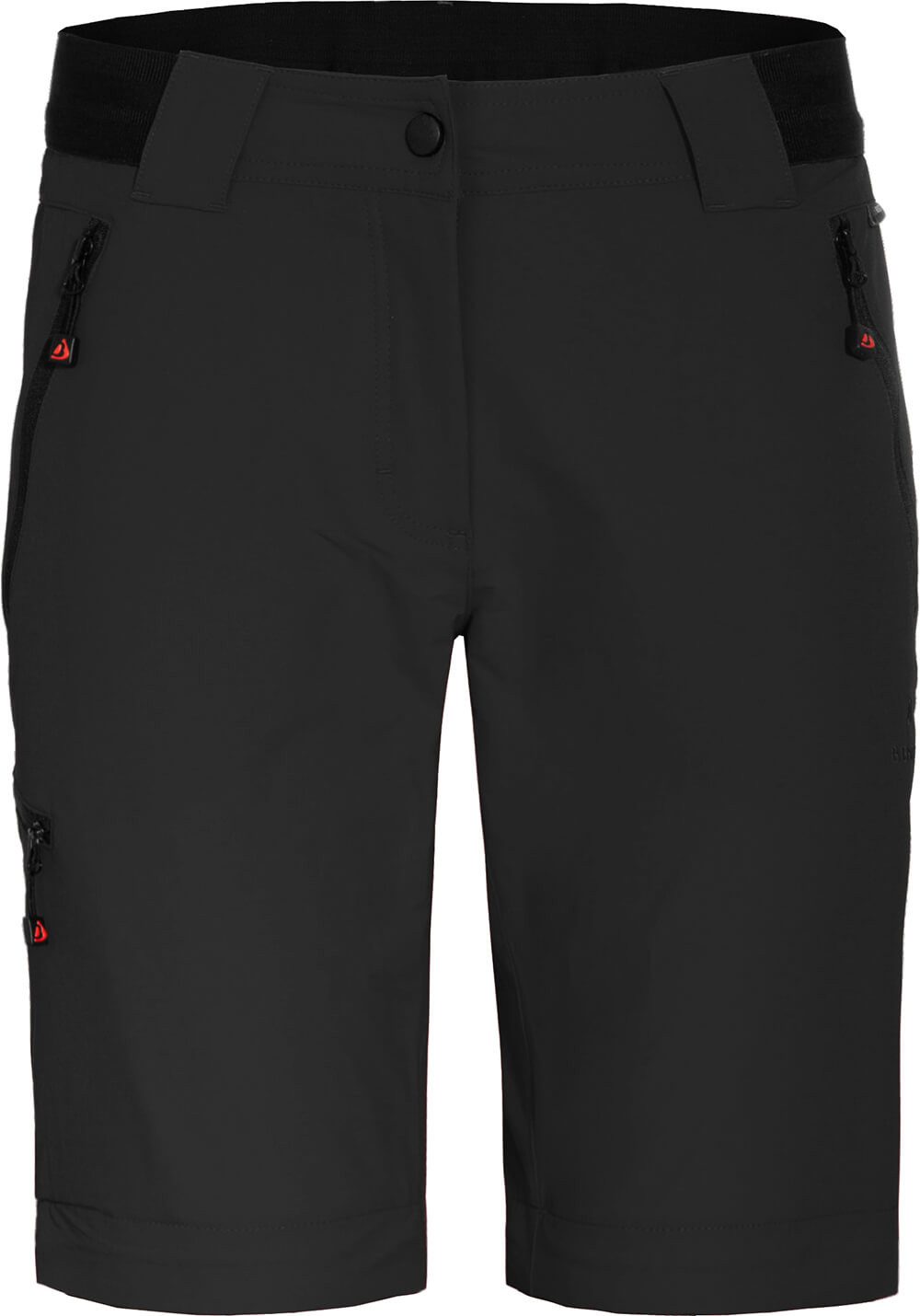 Bergson Outdoorhose VIDAA COMFORT Zipp Off (slim) Damen Wanderhose, leicht strapazierfähig, Kurzgrößen, schwarz