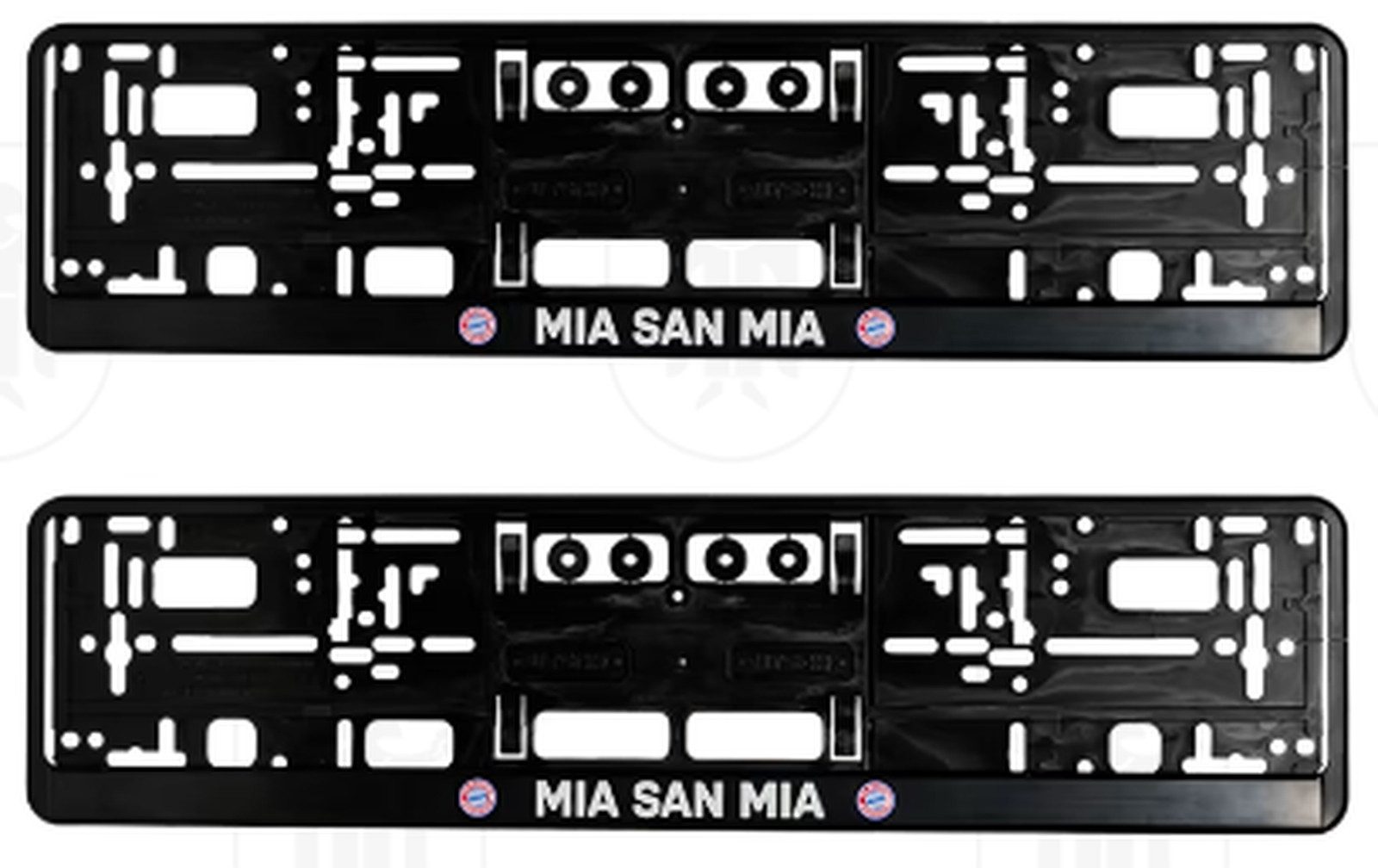 FC Bayern München Kennzeichenhalter FC Bayern Kennzeichenverstärker 3D 2er Set
